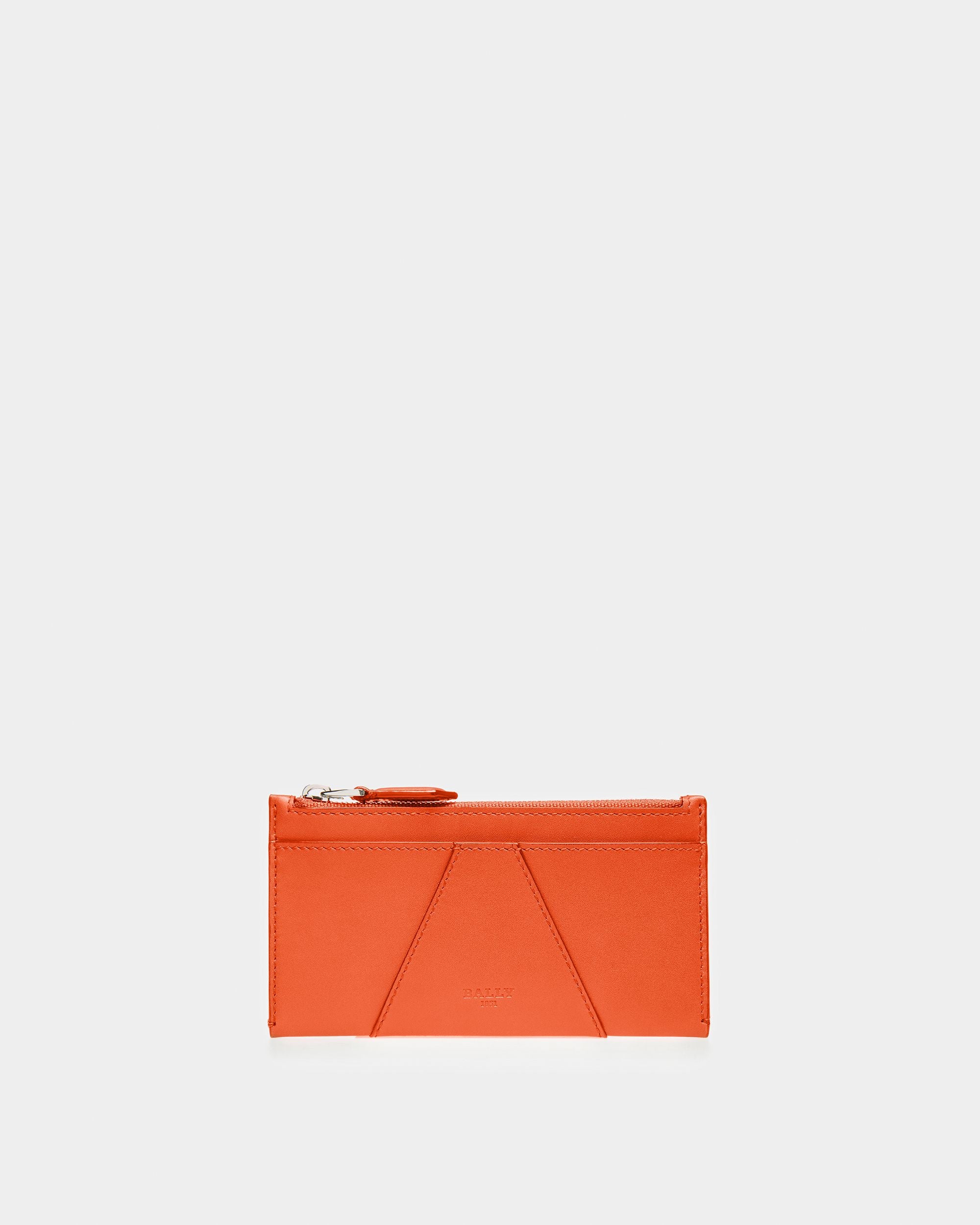 Adley Leather Wallet In Orange - Women's - Bally - 01