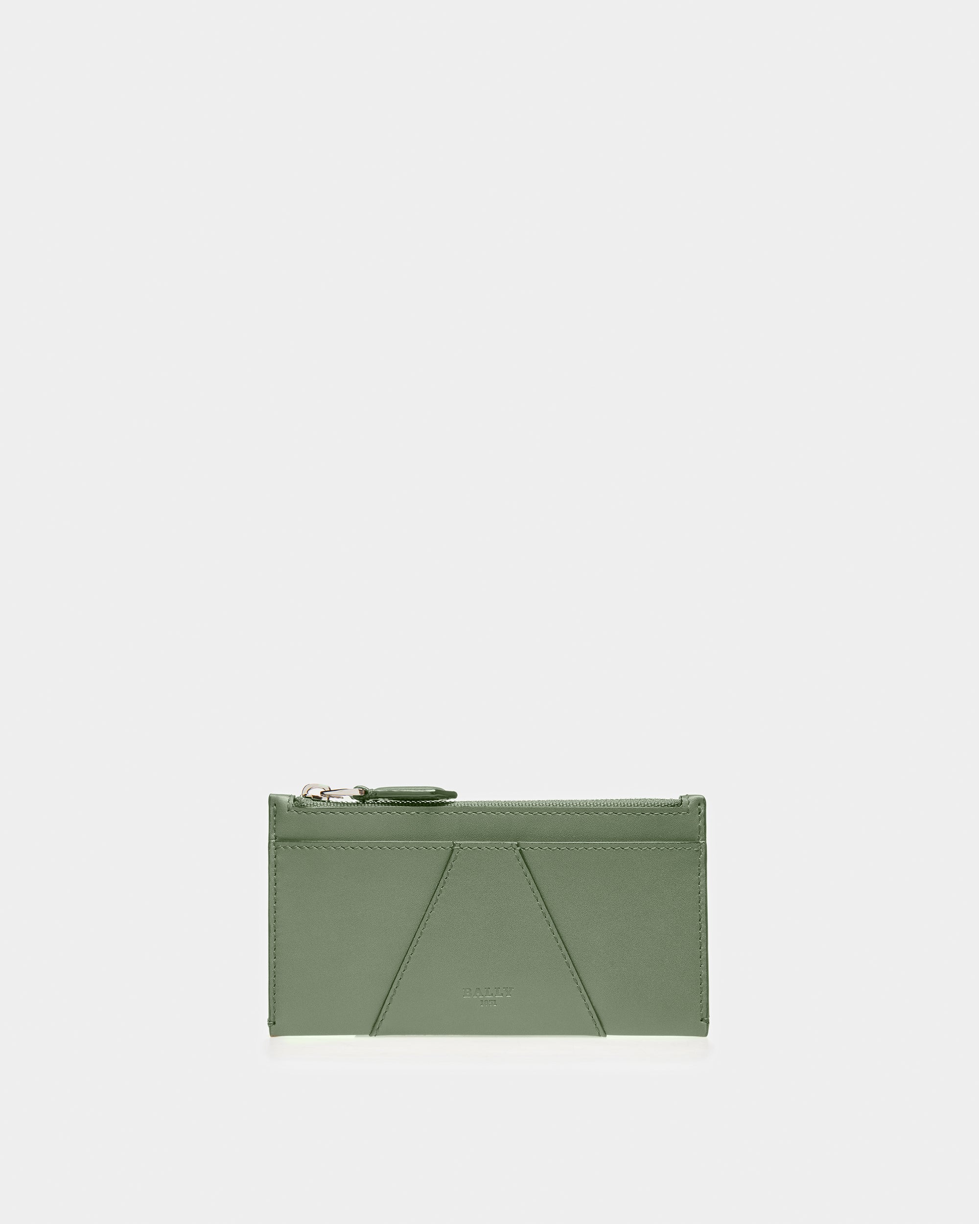 Adley Leather Wallet In Sage - Women's - Bally - 01
