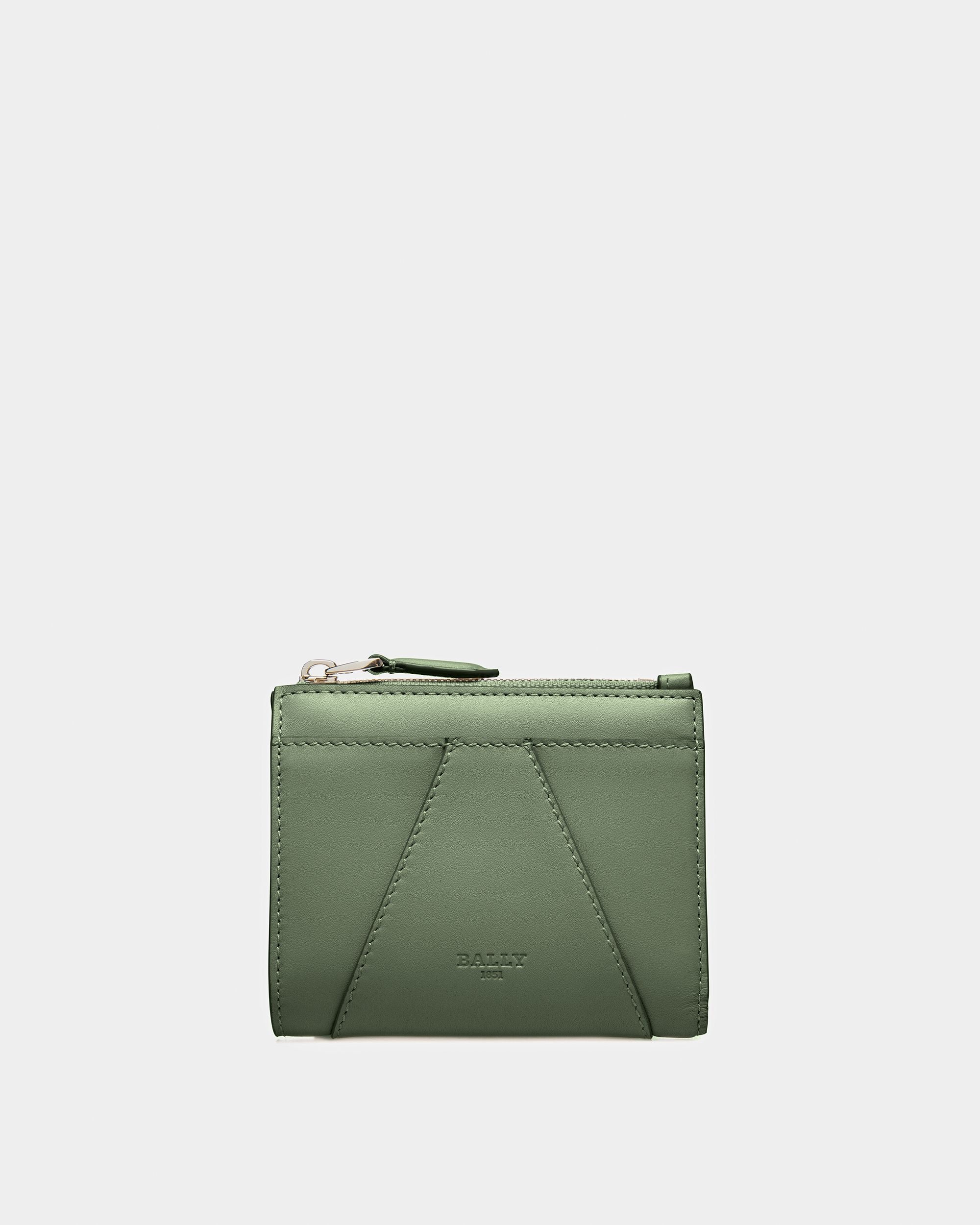 Axeel Leather Wallet In Sage - Women's - Bally - 01