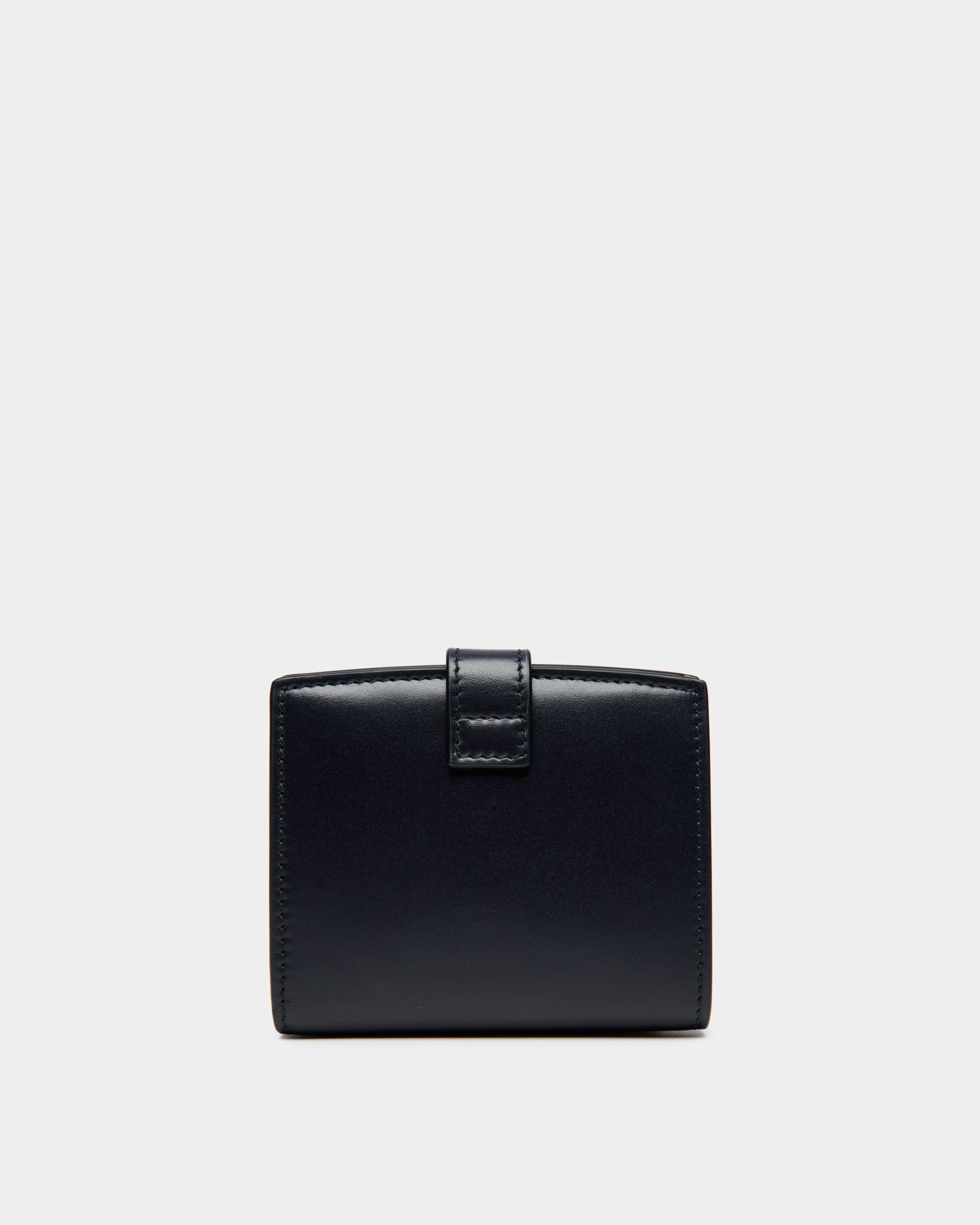Ollam Wallet in Navy Blue Leather - Women's - Bally - 02