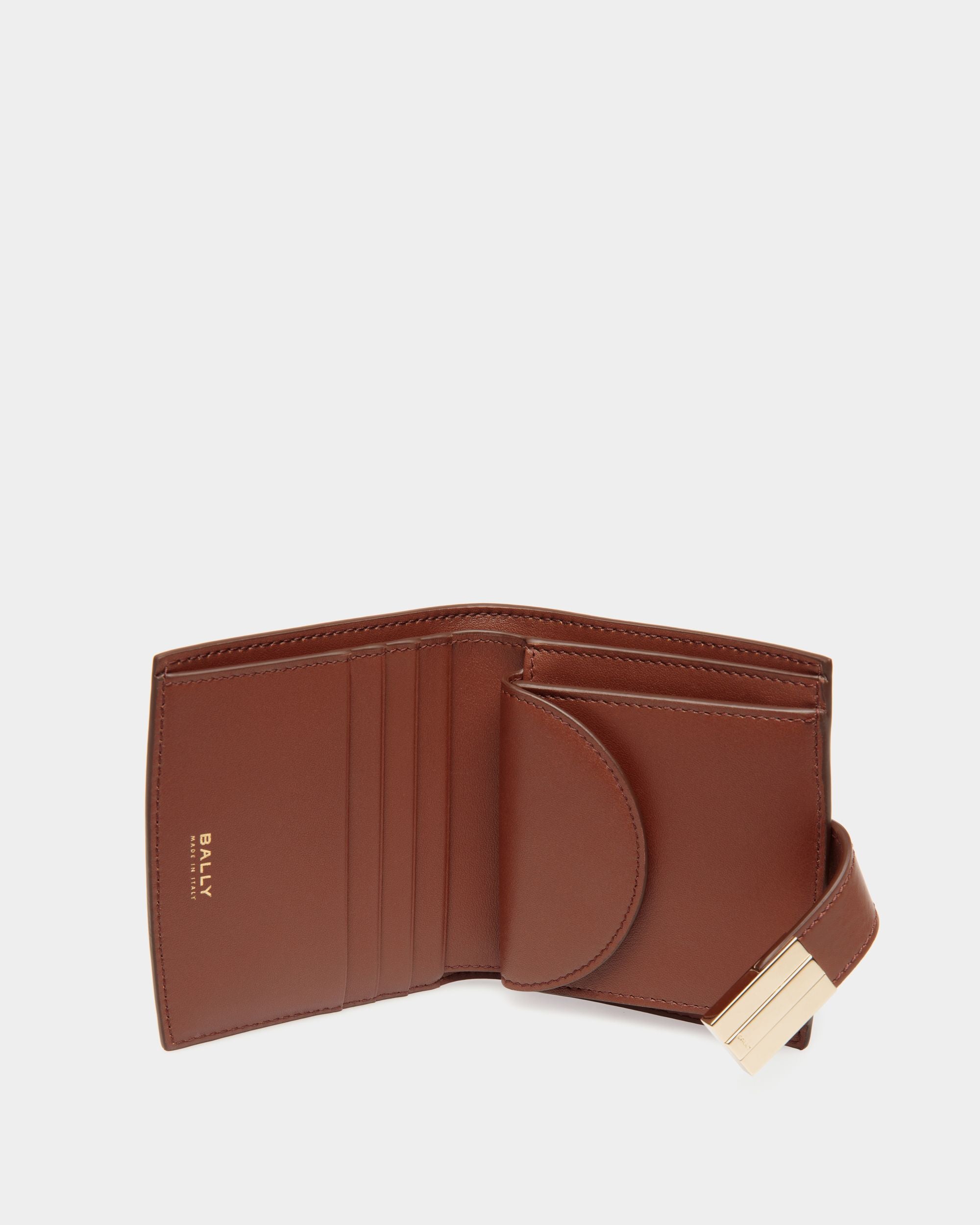 Ollam Wallet In Brown Leather - Women's - Bally - 03