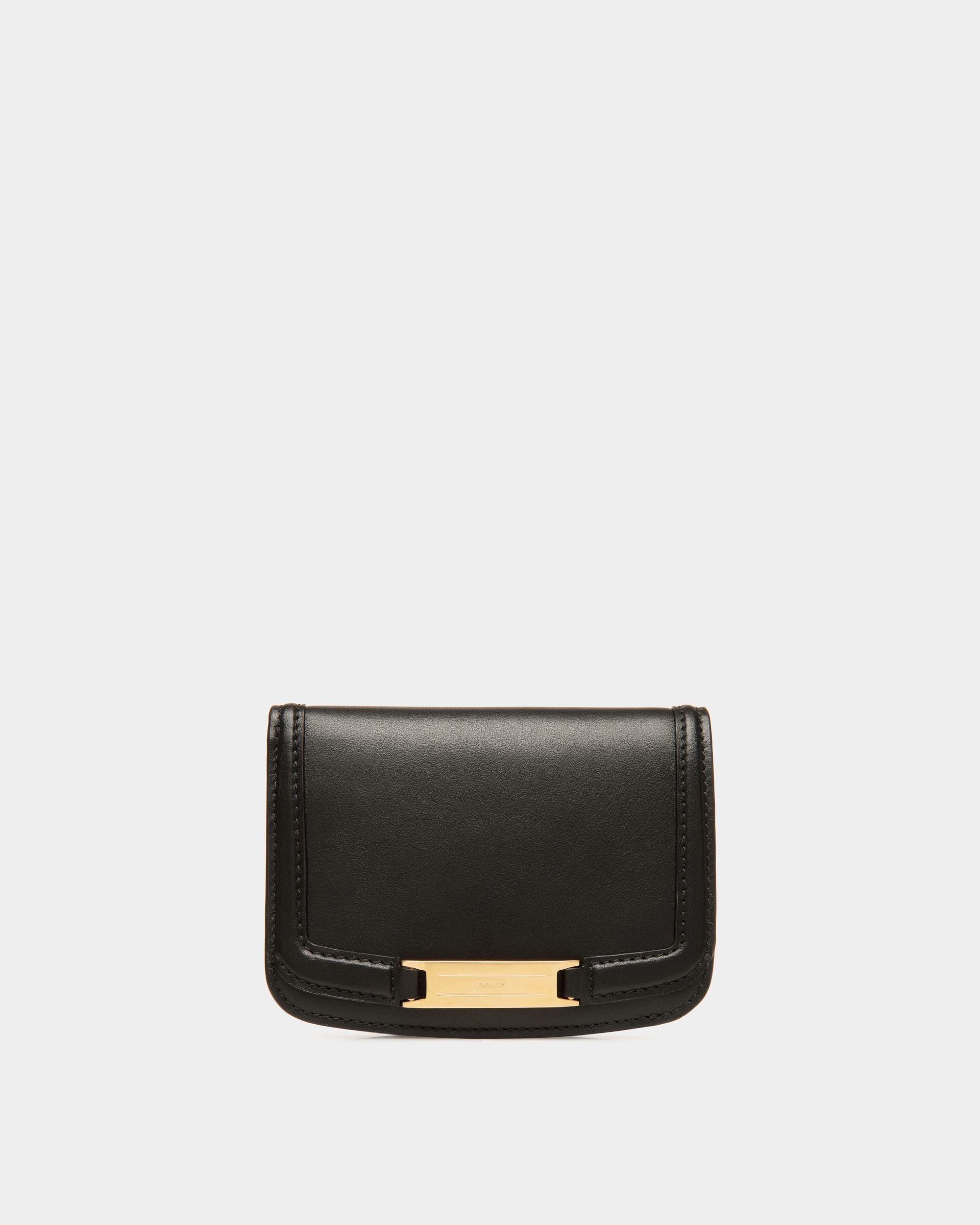 Deco Wallet in Black Leather - Women's - Bally - 01