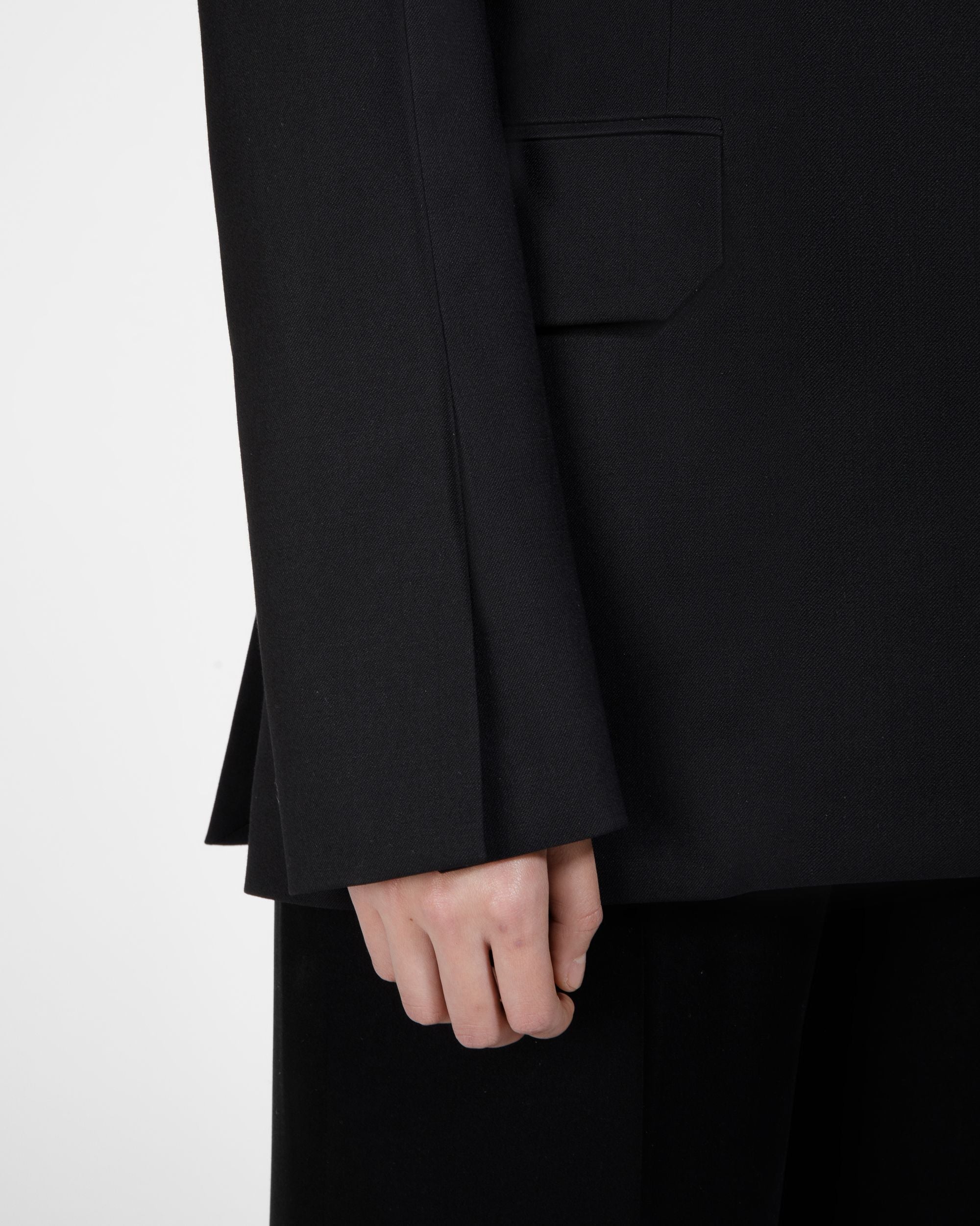 Wool Mix Jacket In Black - Women's - Bally - 03