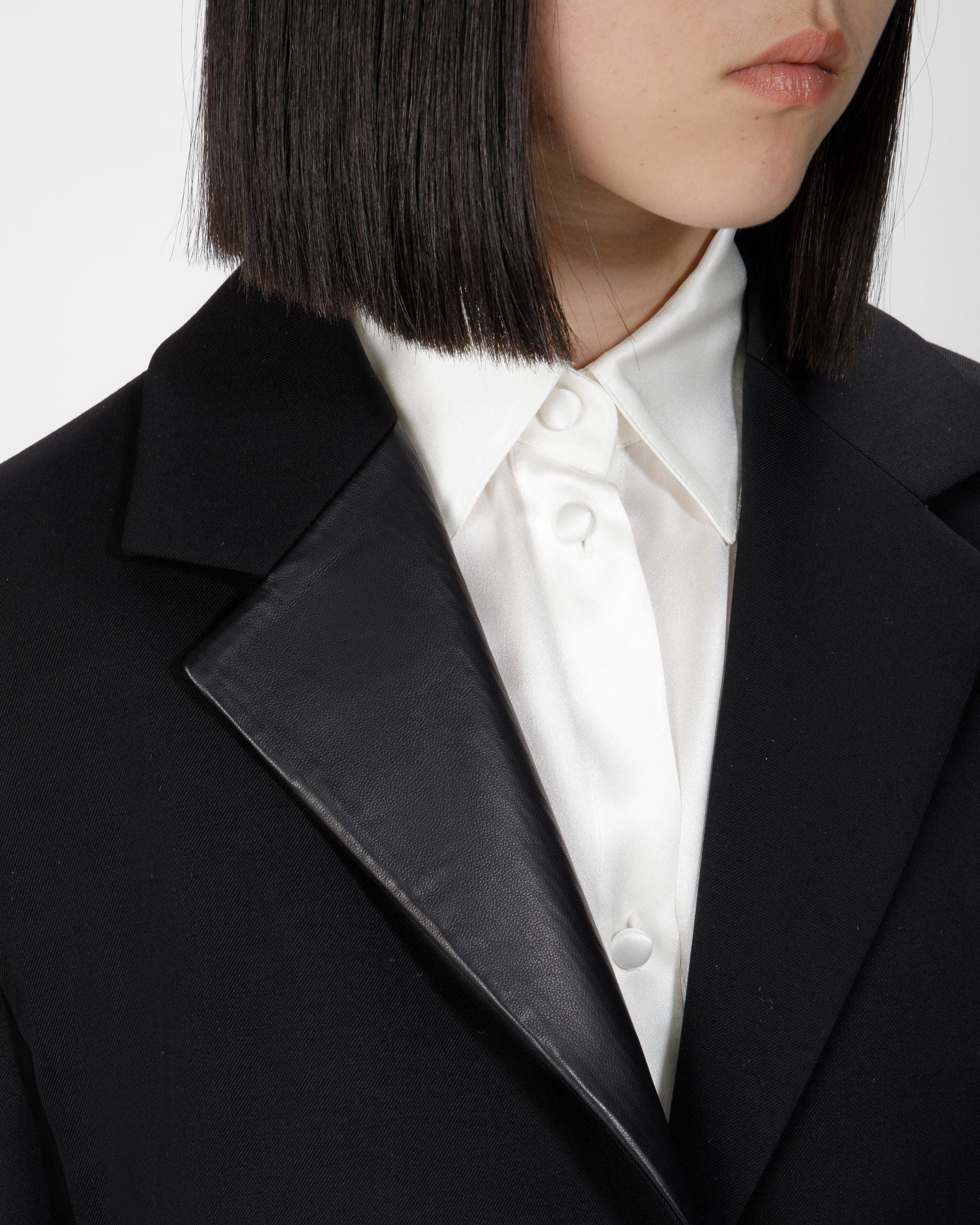 Wool Mix Jacket In Black - Women's - Bally - 04