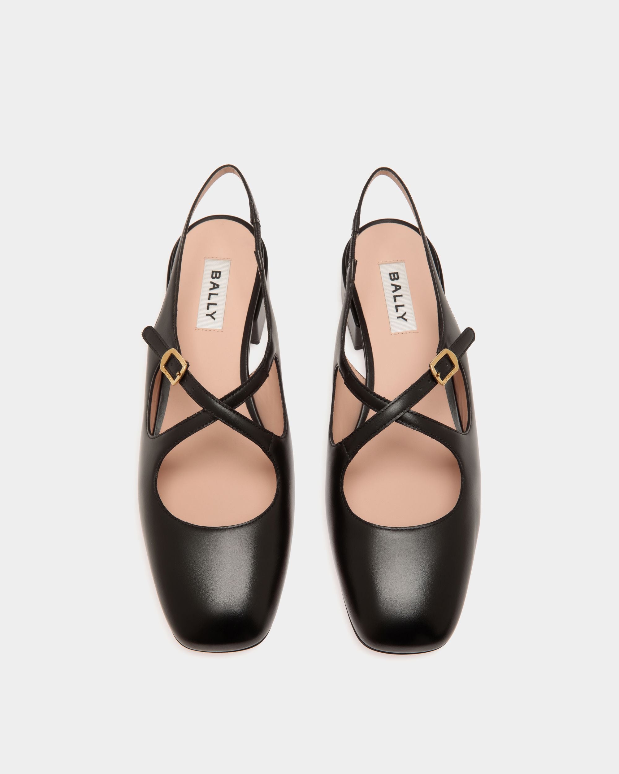 Ballyrina Slingback Pump in Black Leather - Women's - Bally - 05