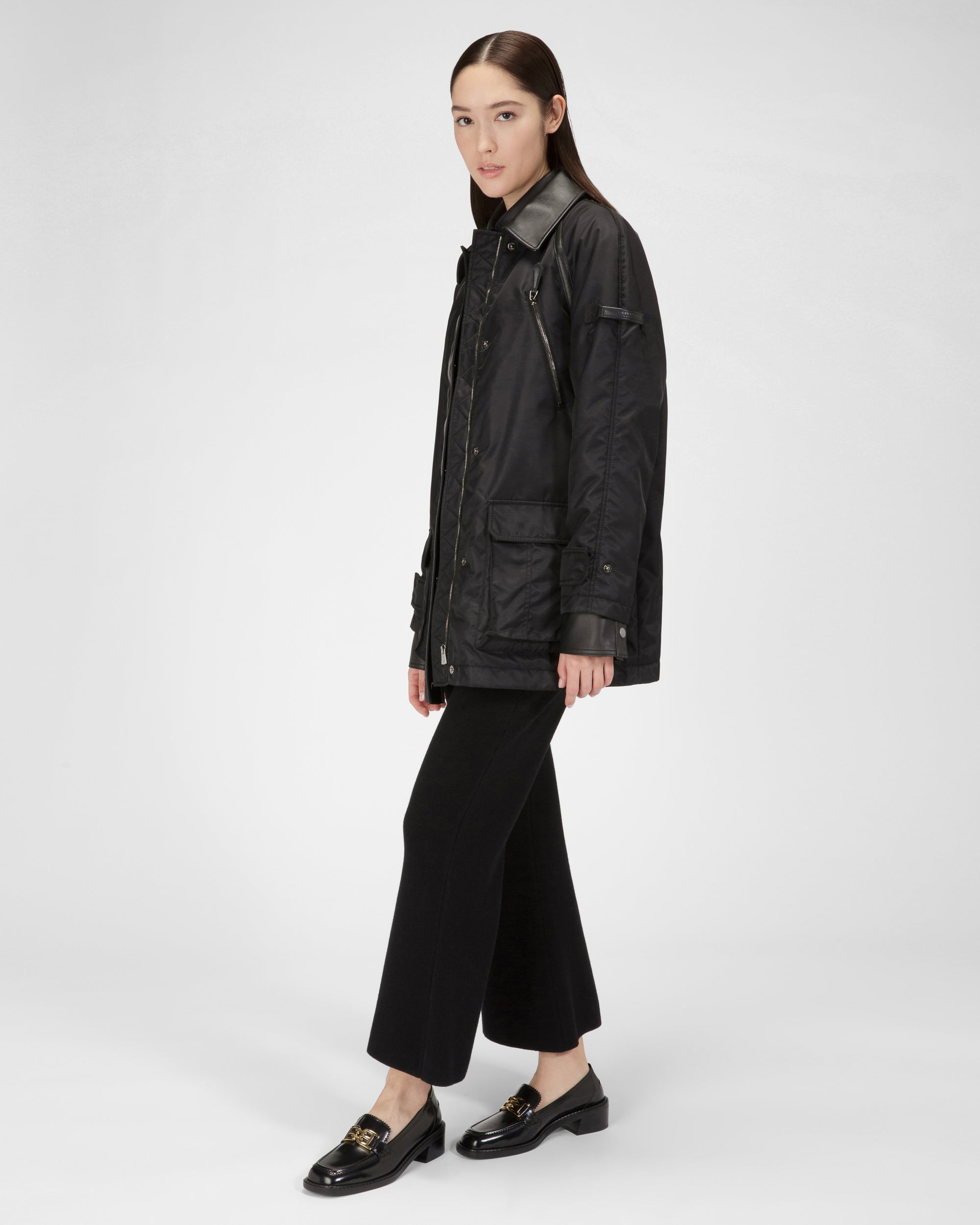 Ellyane Leather Mocassins In Black - Women's - Bally - 02