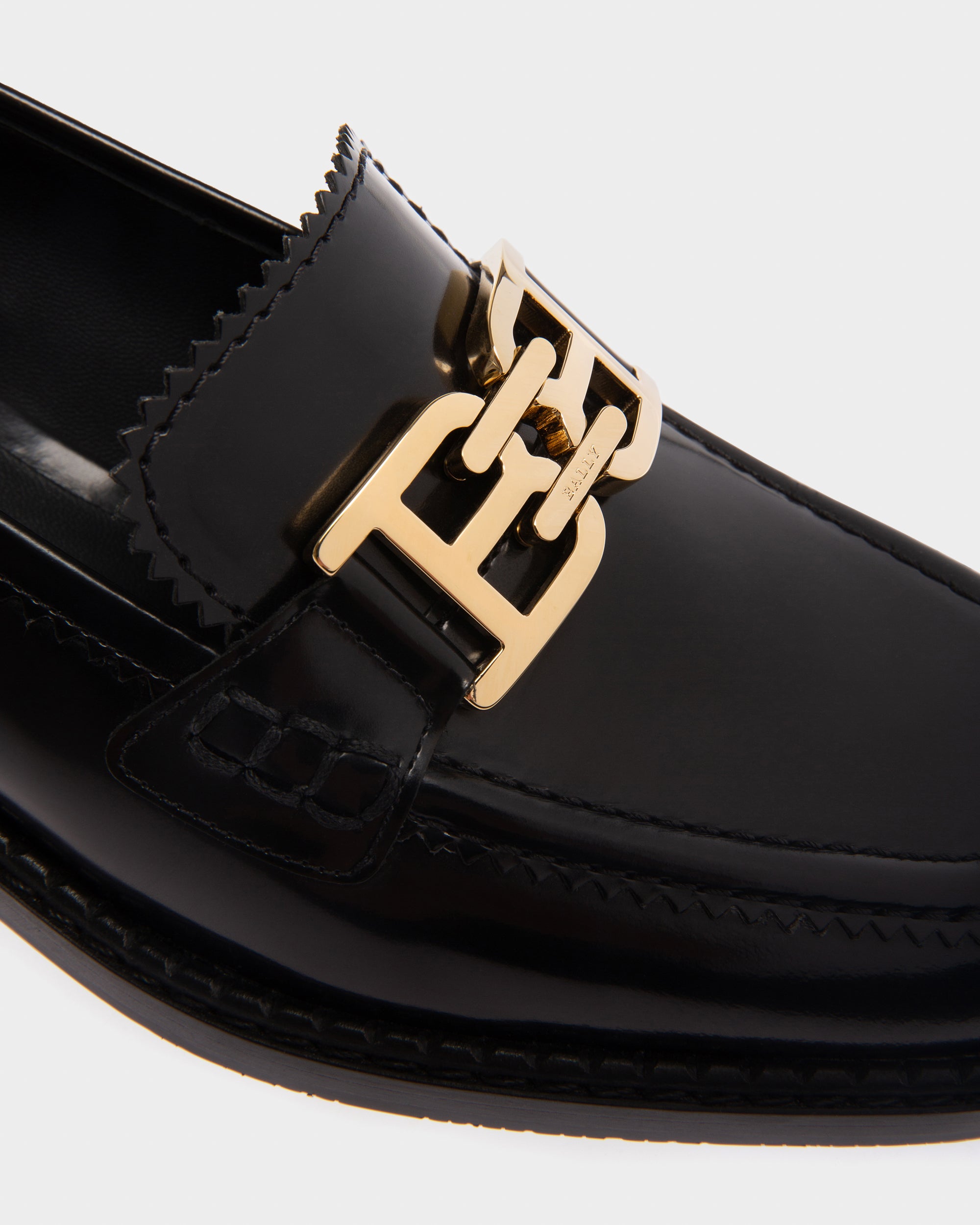 Ellyane Leather Mocassins In Black - Women's - Bally - 05