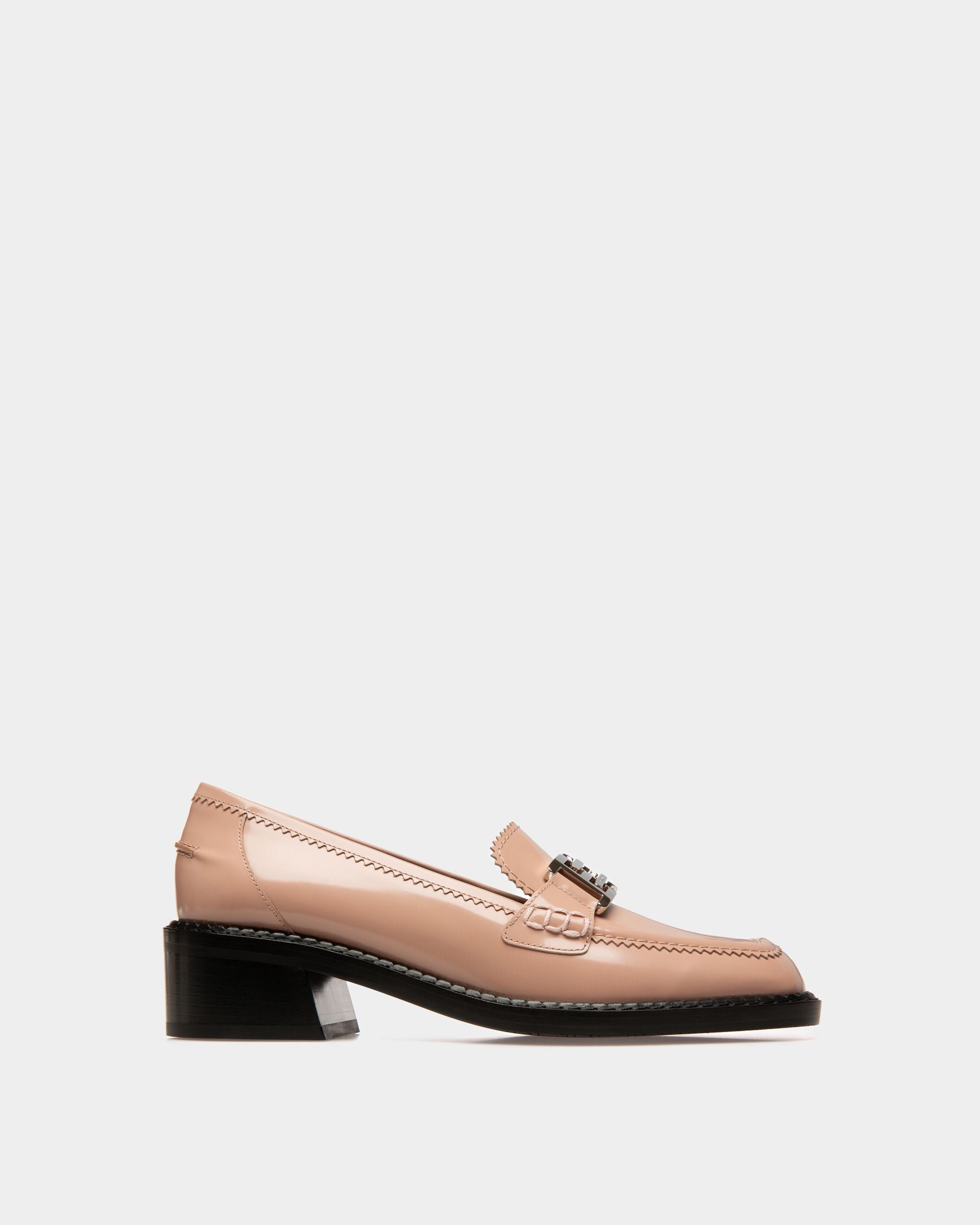 Ellyane Leather Mocassins In Pink - Women's - Bally - 01