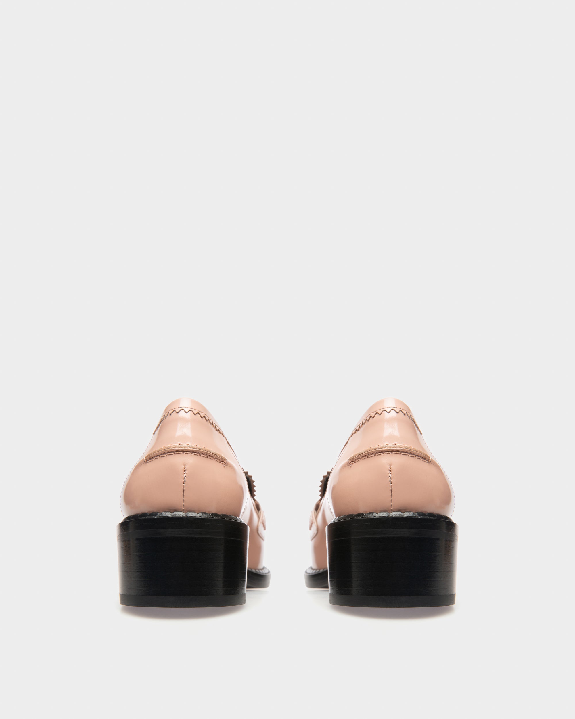 Ellyane Leather Mocassins In Pink - Women's - Bally - 04