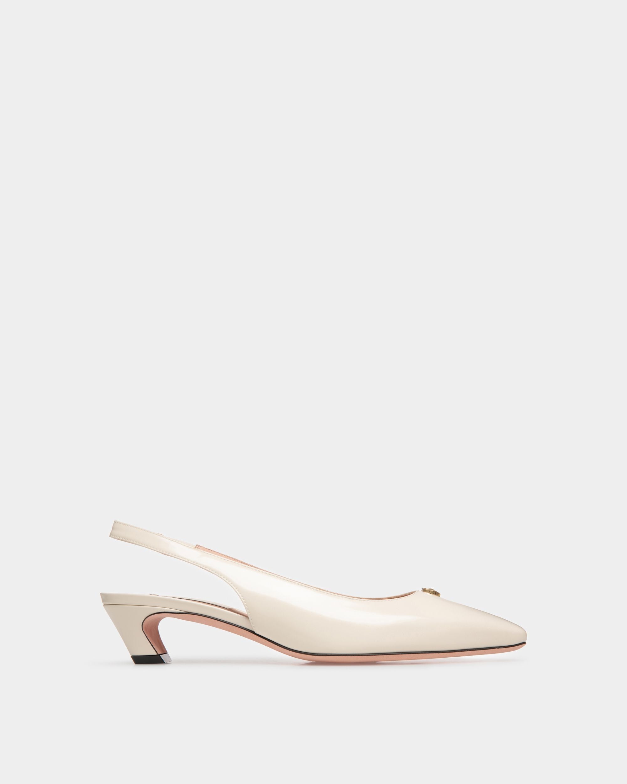 Sylt Slingback Pump In White Leather - Women's - Bally - 01