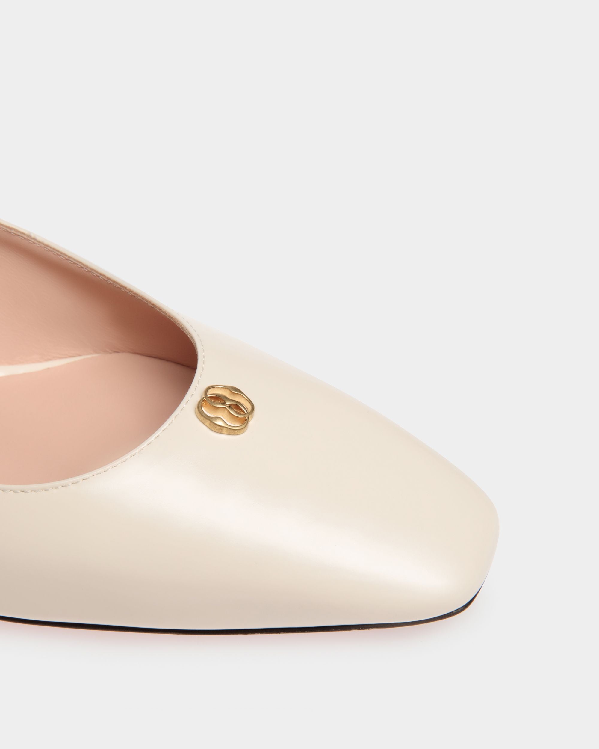 Sylt Slingback Pump In White Leather - Women's - Bally - 04