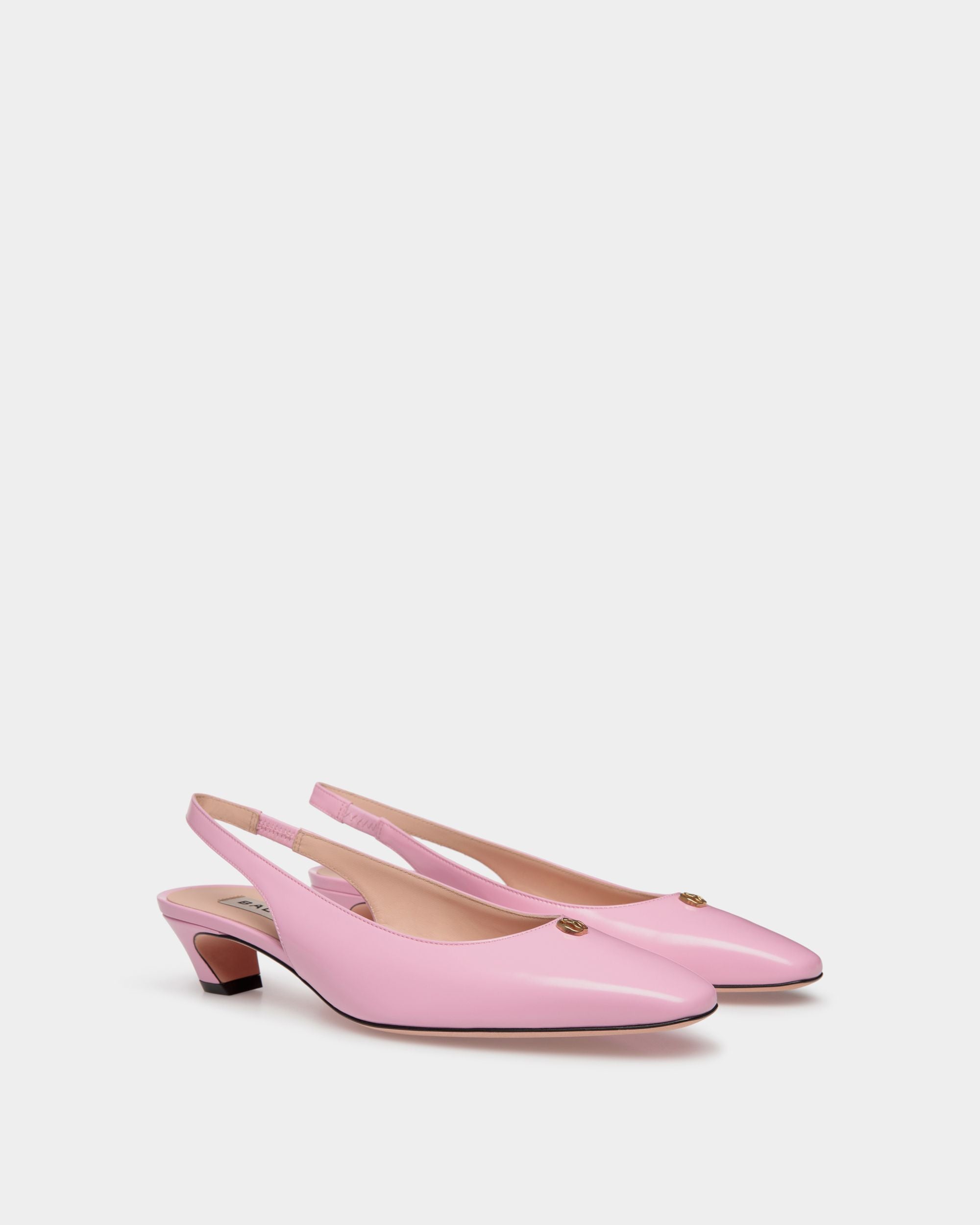 Sylt Slingback Pump In Pink Leather - Women's - Bally - 02
