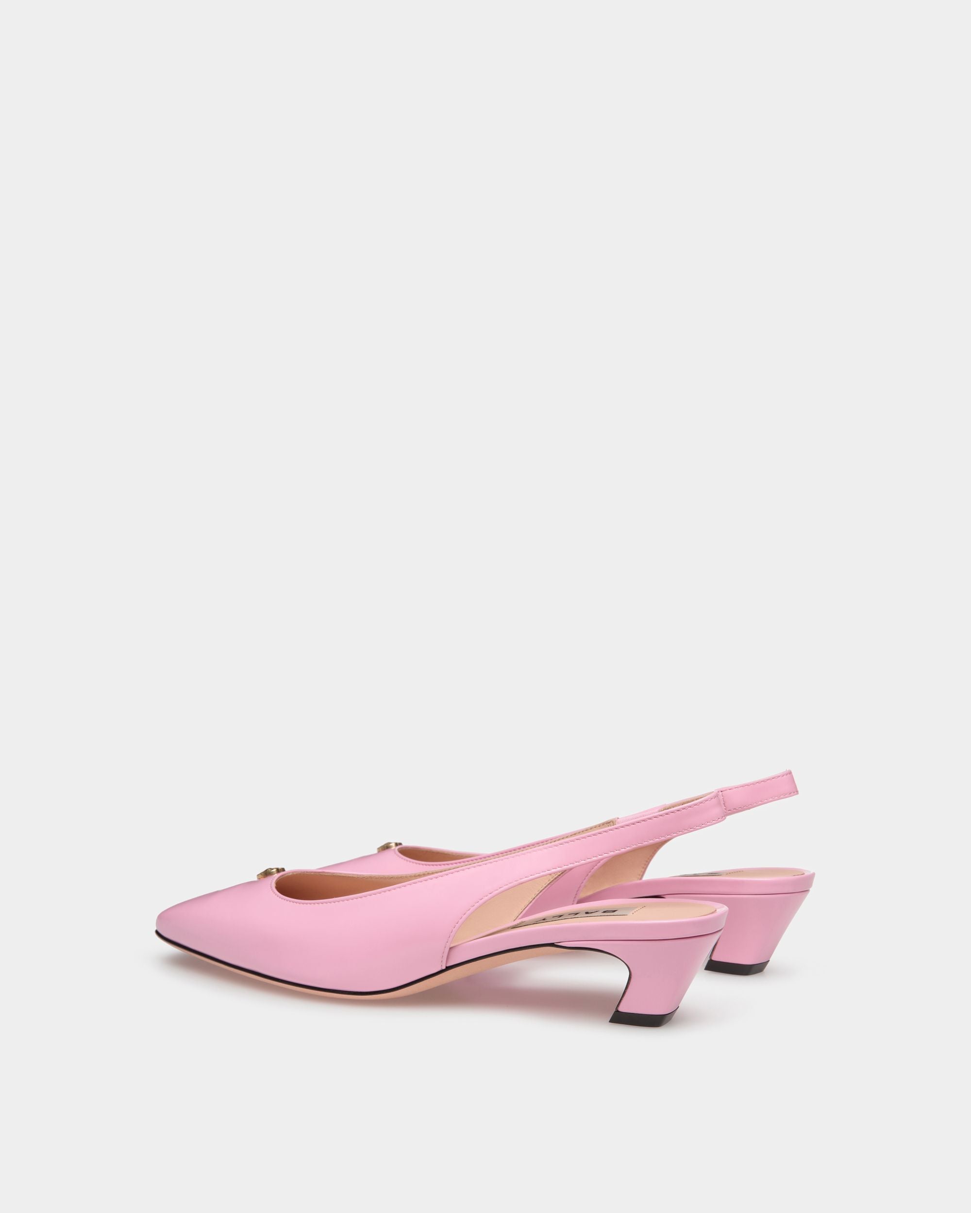 Sylt Slingback Pump In Pink Leather - Women's - Bally - 03