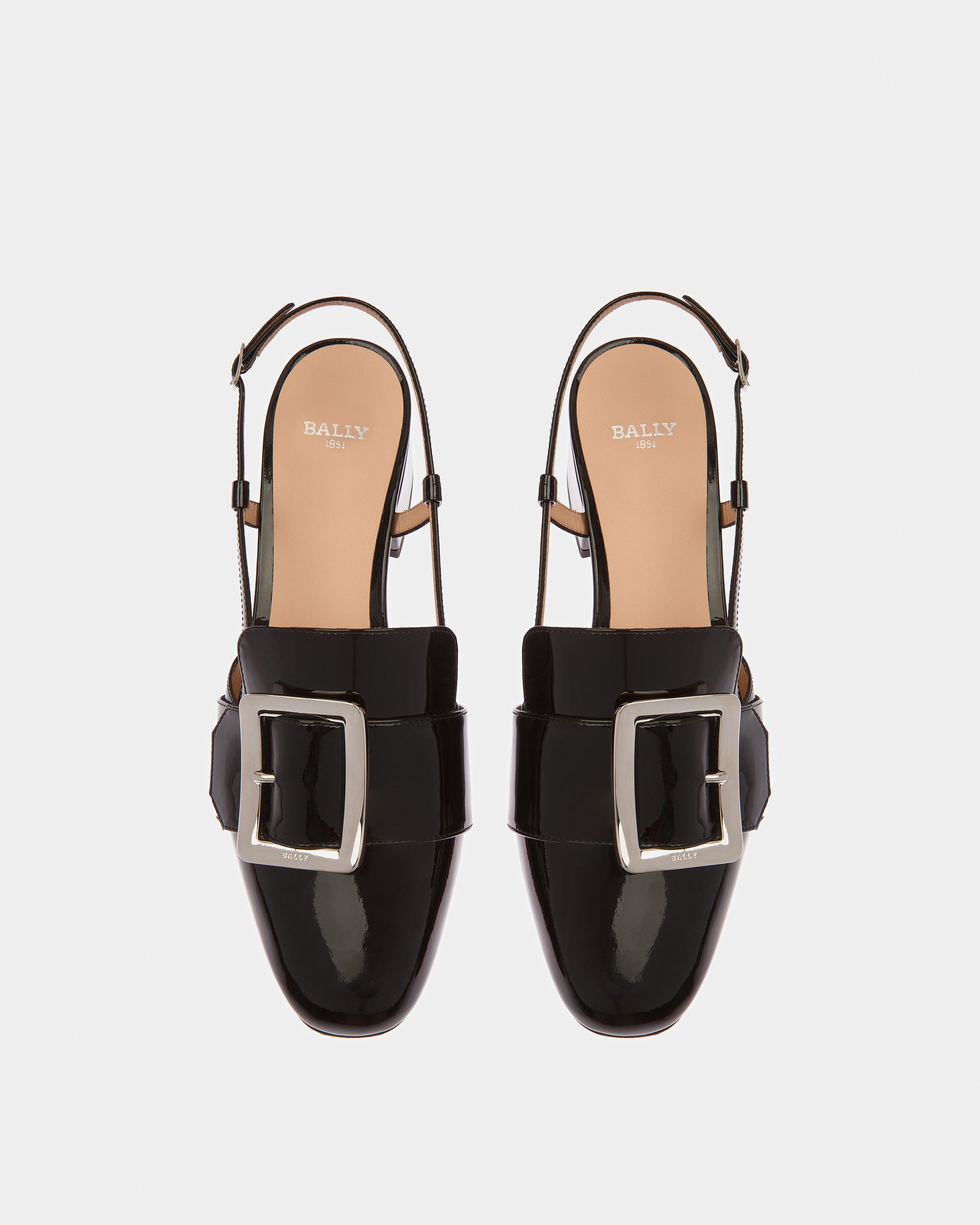 Jasmine Leather Slingback Pumps In Black - Women's - Bally - 02