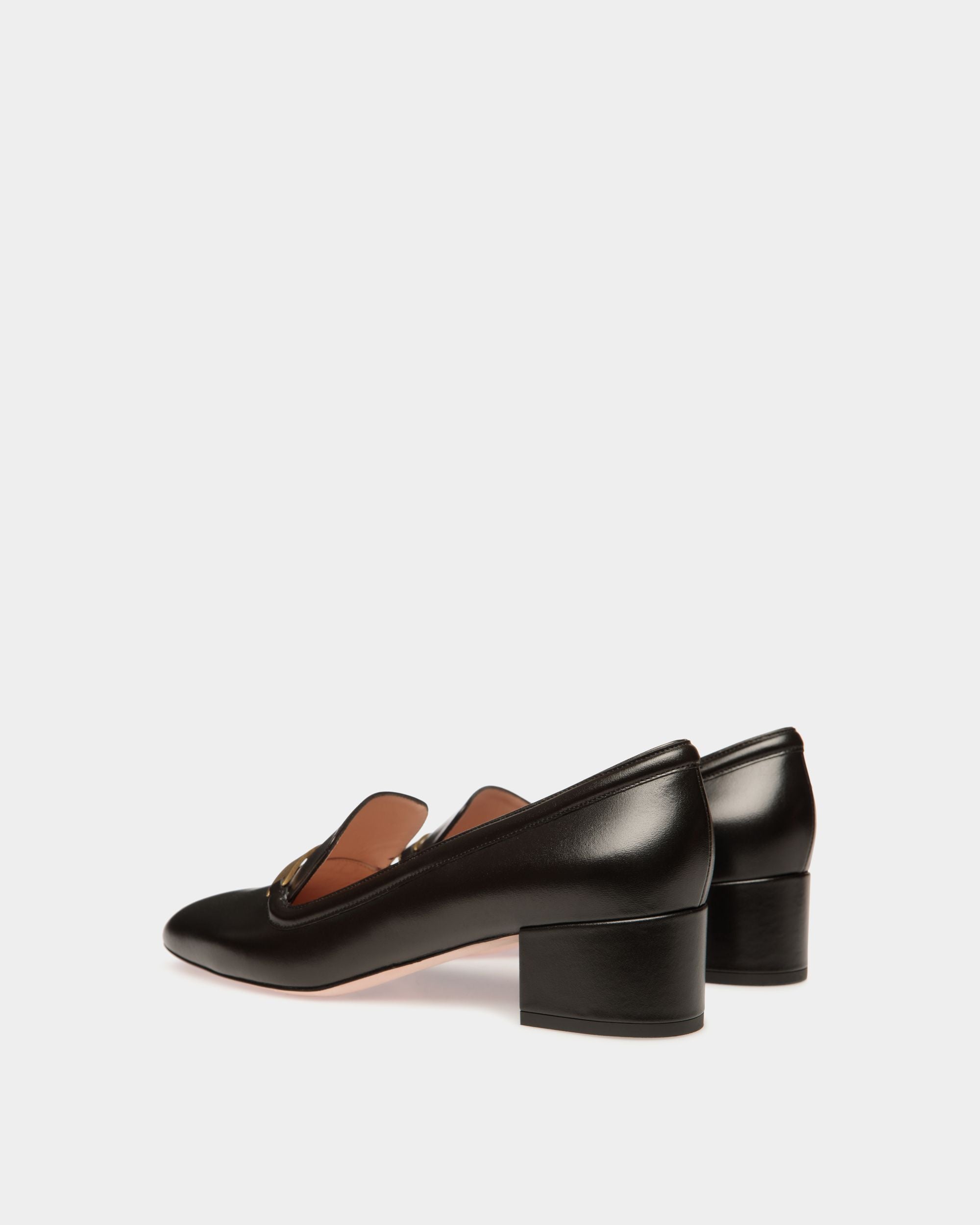 Deco Pump in Black Leather - Women's - Bally - 03