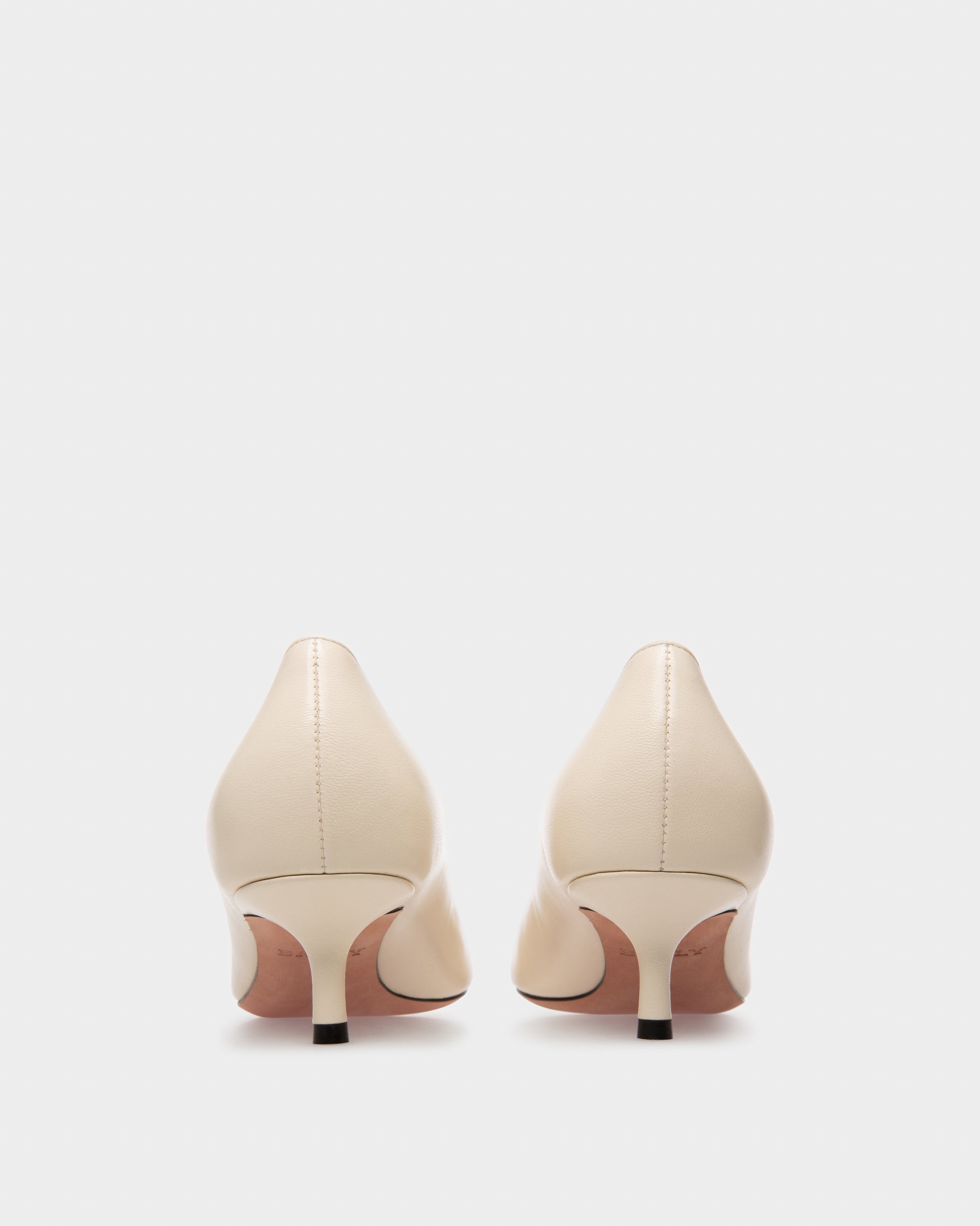 Evanca Leather Pumps In Bone - Women's - Bally - 04