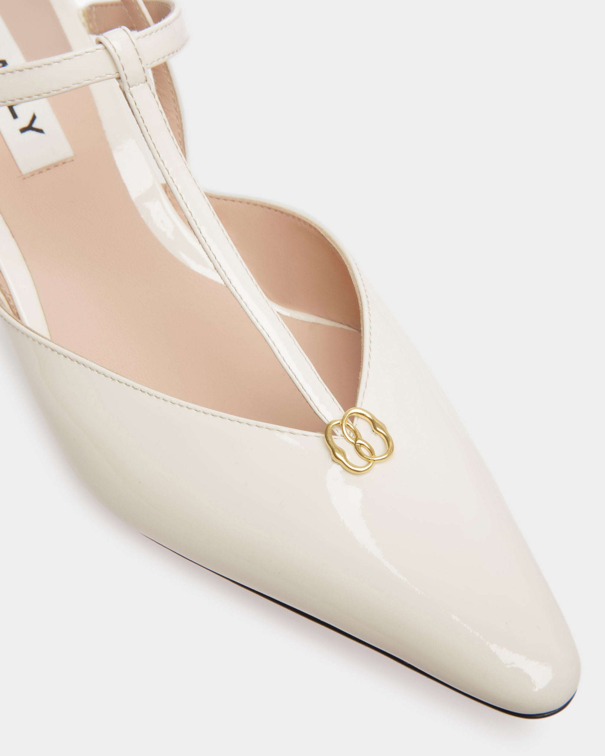 Katy Sling Pump In Bone And Black Leather - Women's - Bally - 05