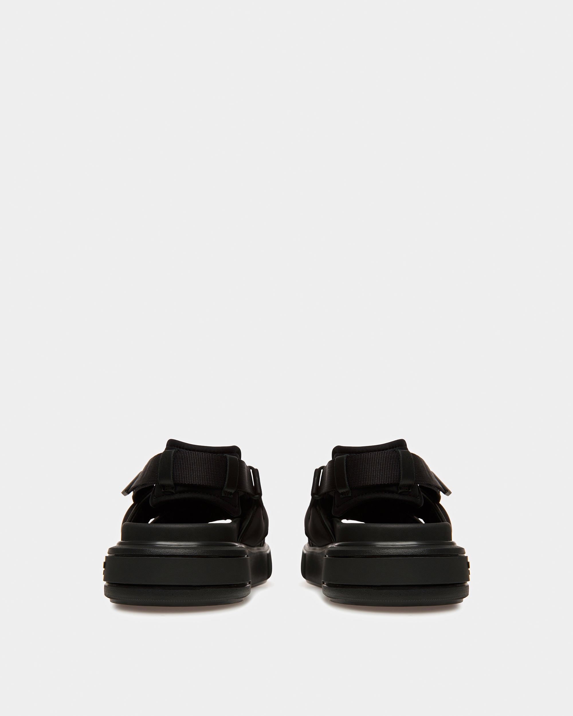 Jodye Leather And Nylon Sandals In Black - Women's - Bally - 04