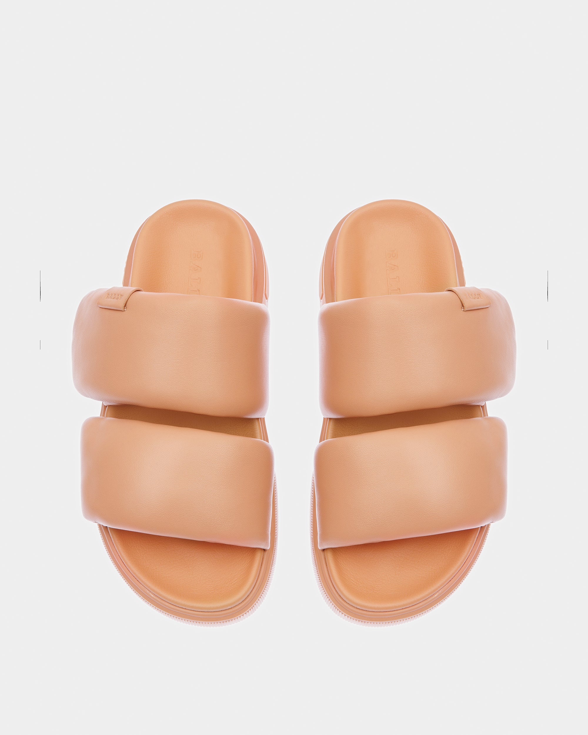 Joey-W Leather Sandals In Peach - Women's - Bally - 02