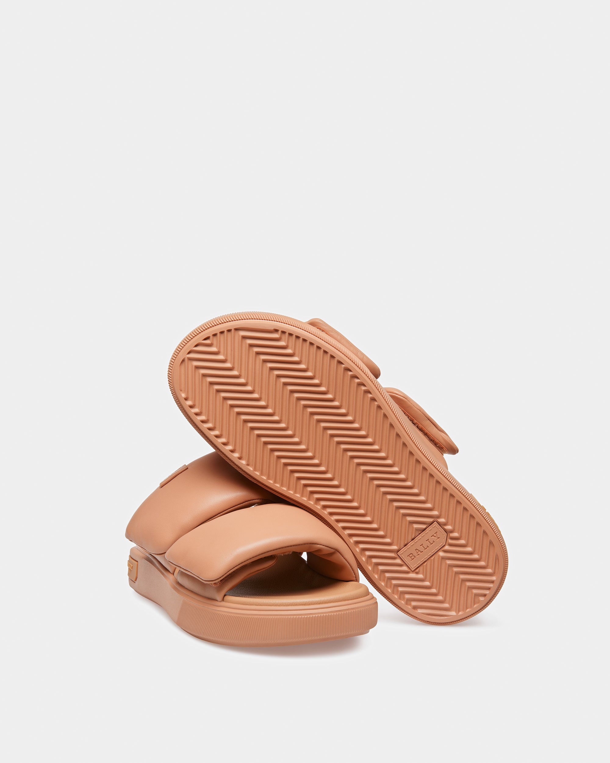 Joey-W Leather Sandals In Peach - Women's - Bally - 05