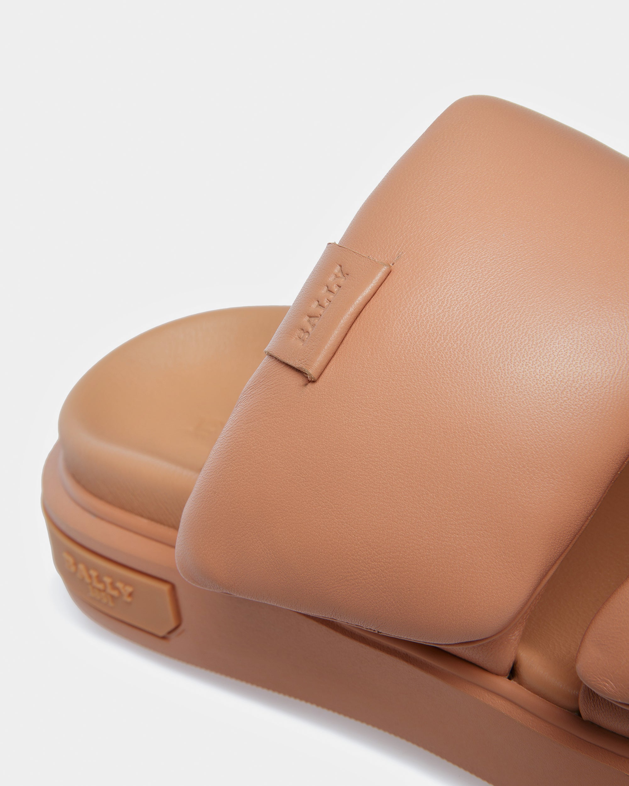 Joey-W Leather Sandals In Peach - Women's - Bally - 06