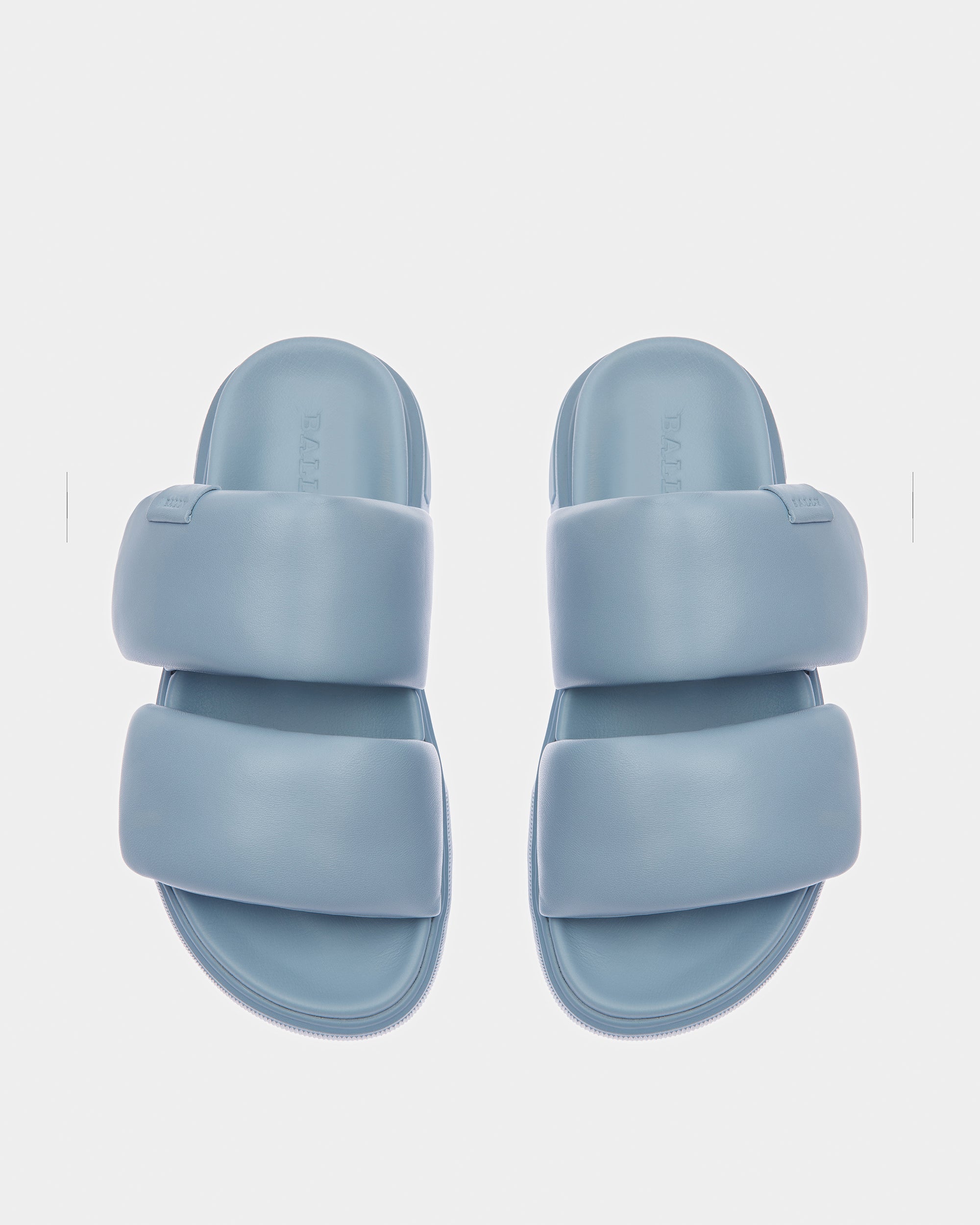 Joey-W Leather Sandals In Light Blue - Women's - Bally - 02
