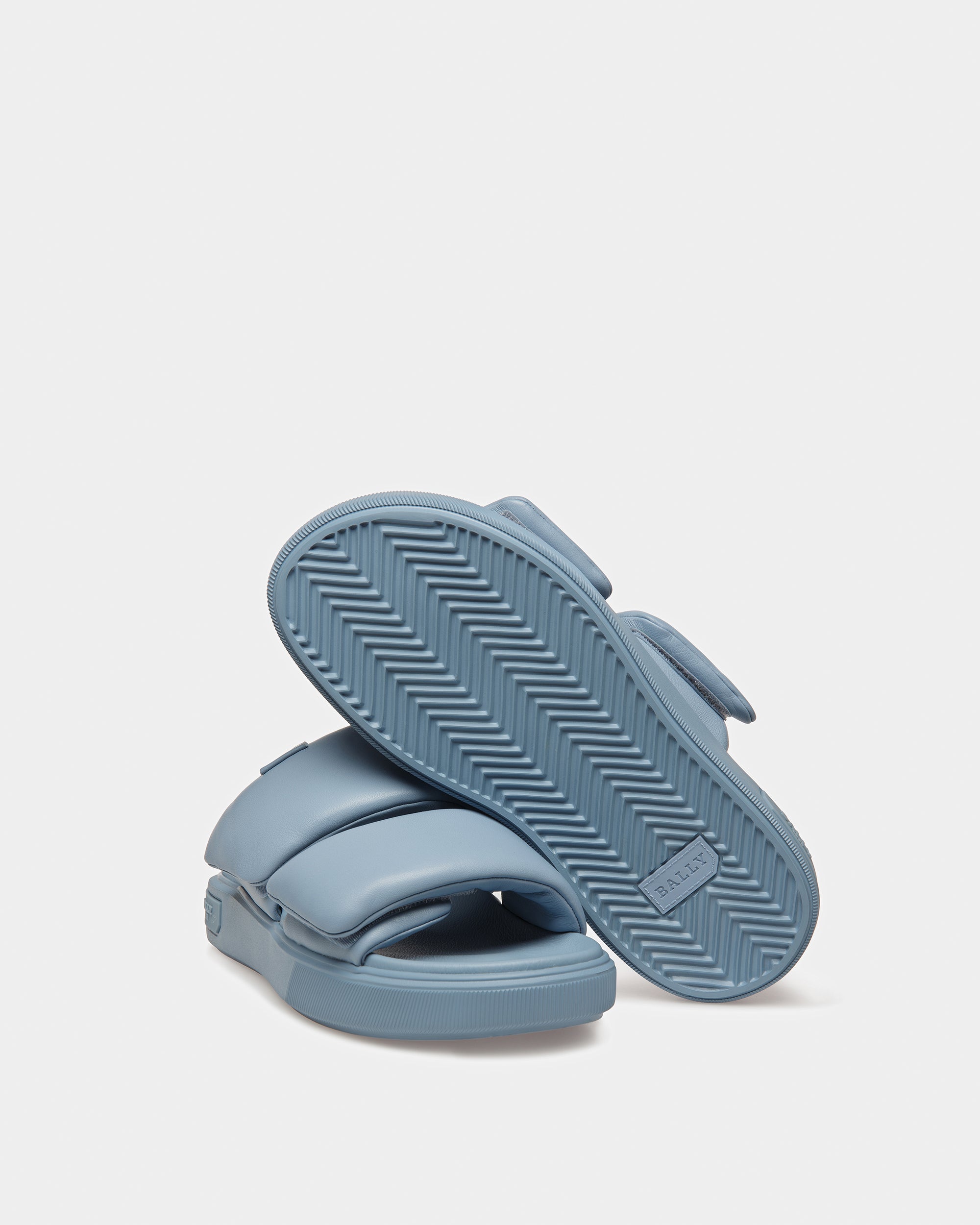 Joey-W Leather Sandals In Light Blue - Women's - Bally - 05