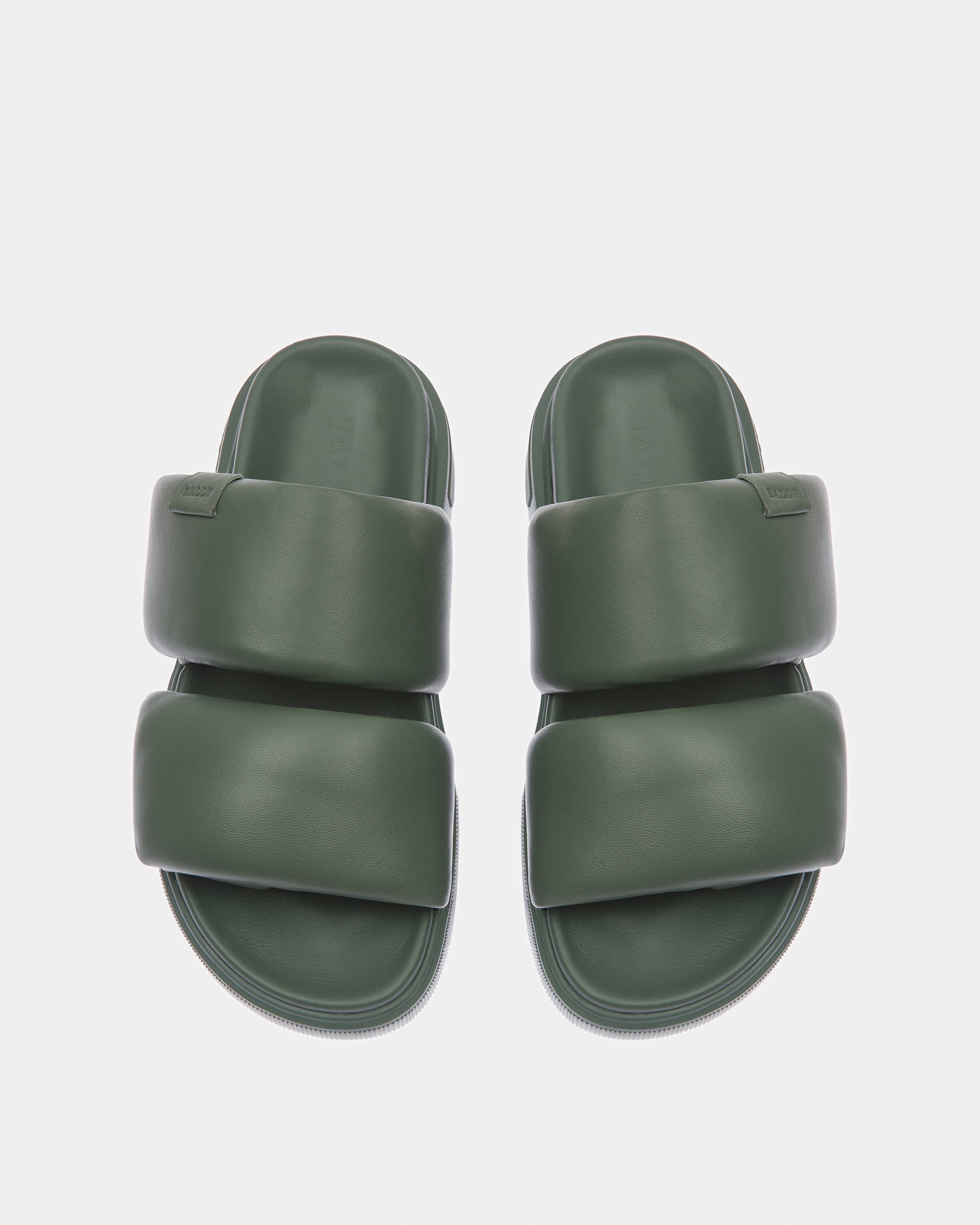 Joey-W Leather Sandals In Sage - Women's - Bally - 02