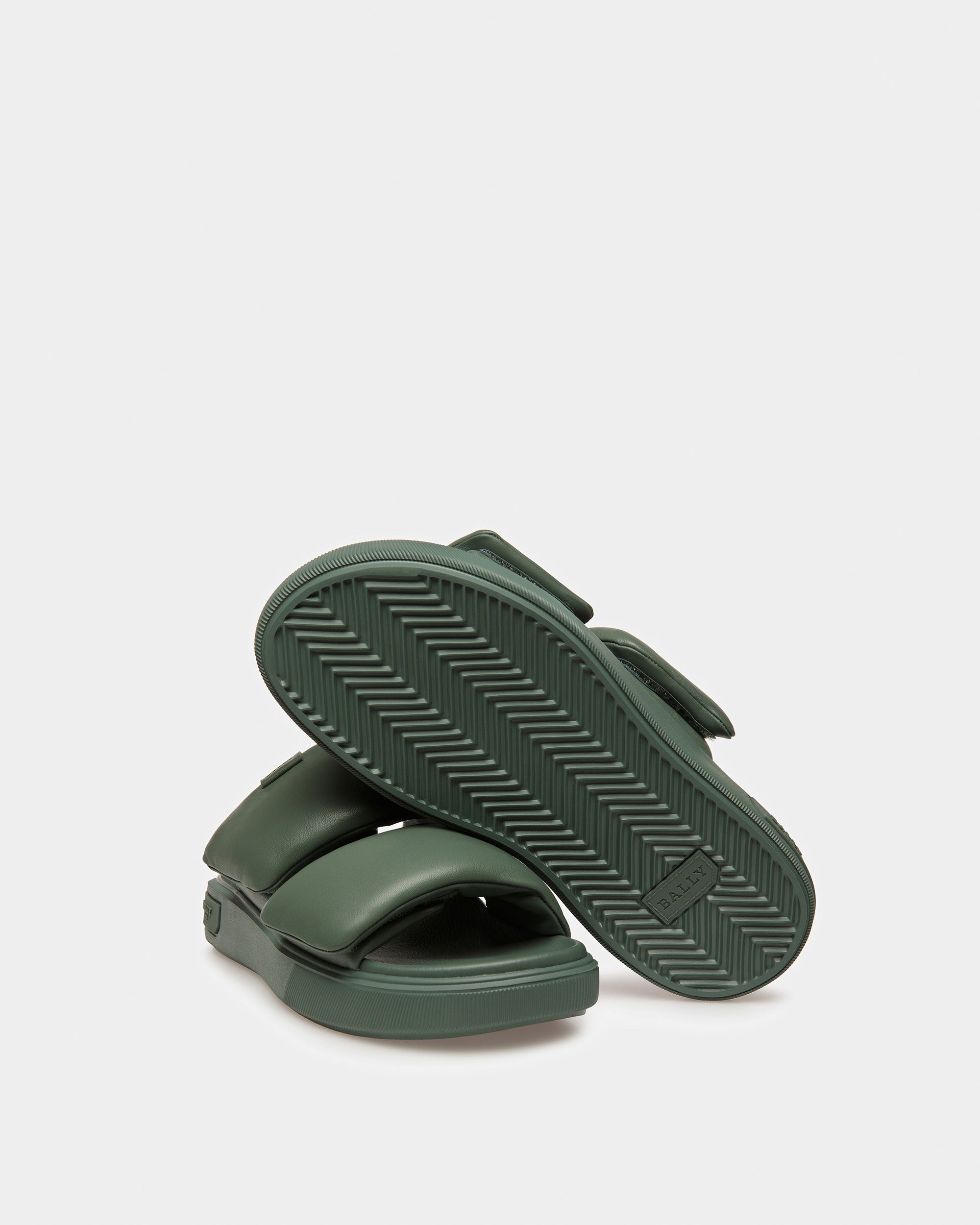 Joey-W Leather Sandals In Sage - Women's - Bally - 05