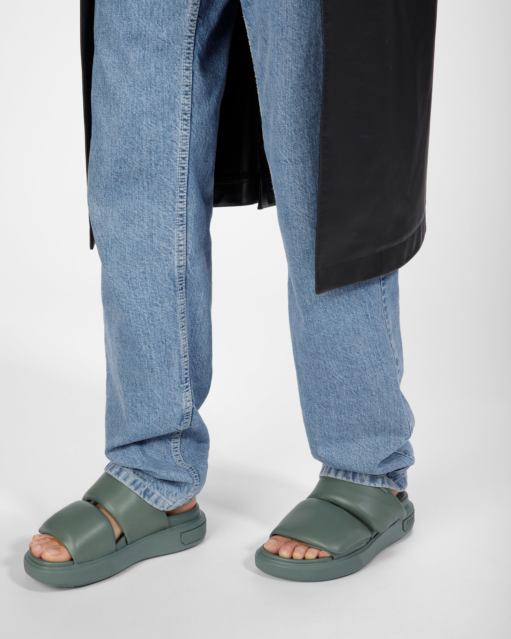 Joey-W Leather Sandals In Sage - Women's - Bally - 07
