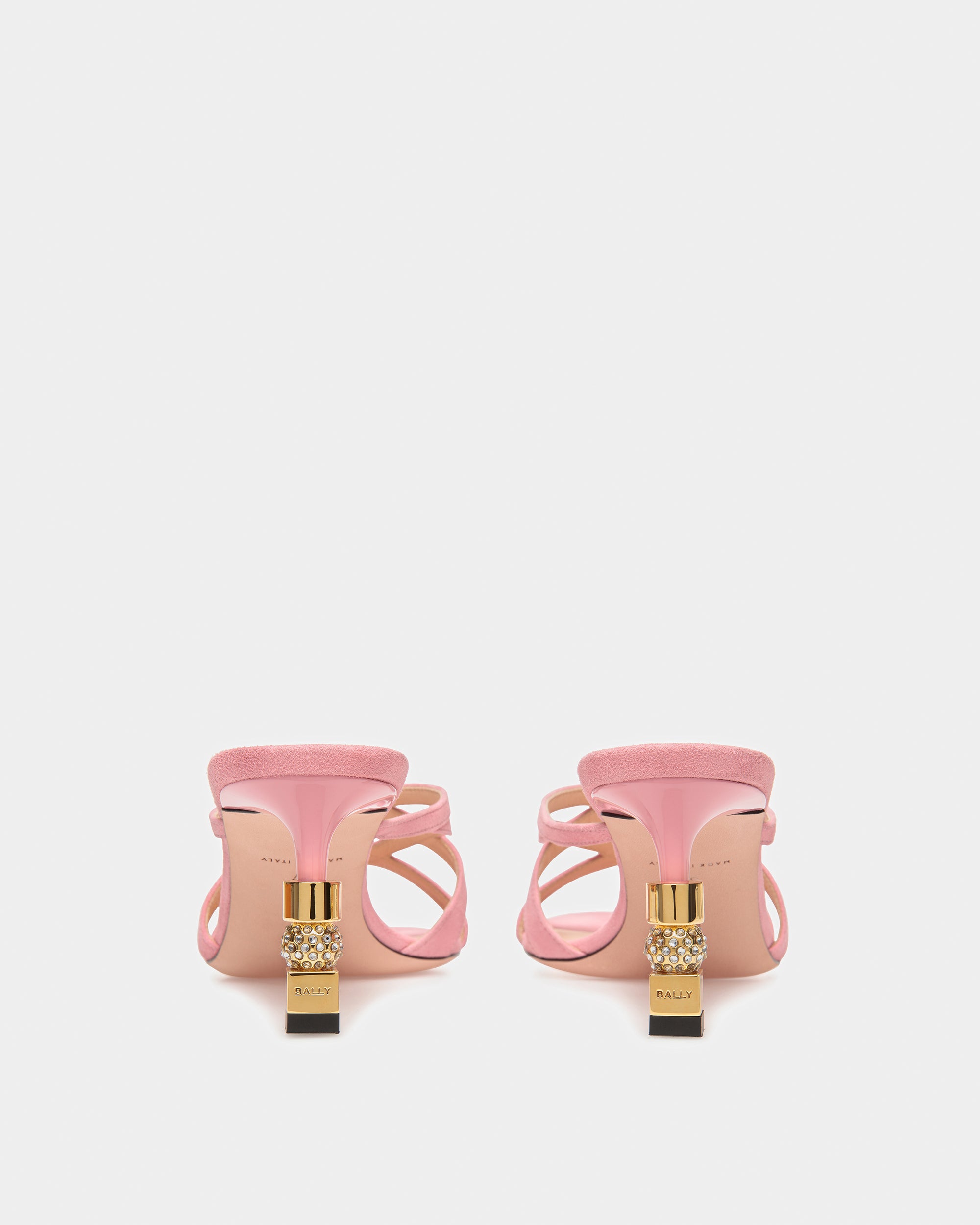 Block Slide Sandal In Suede - Women's - Bally - 02