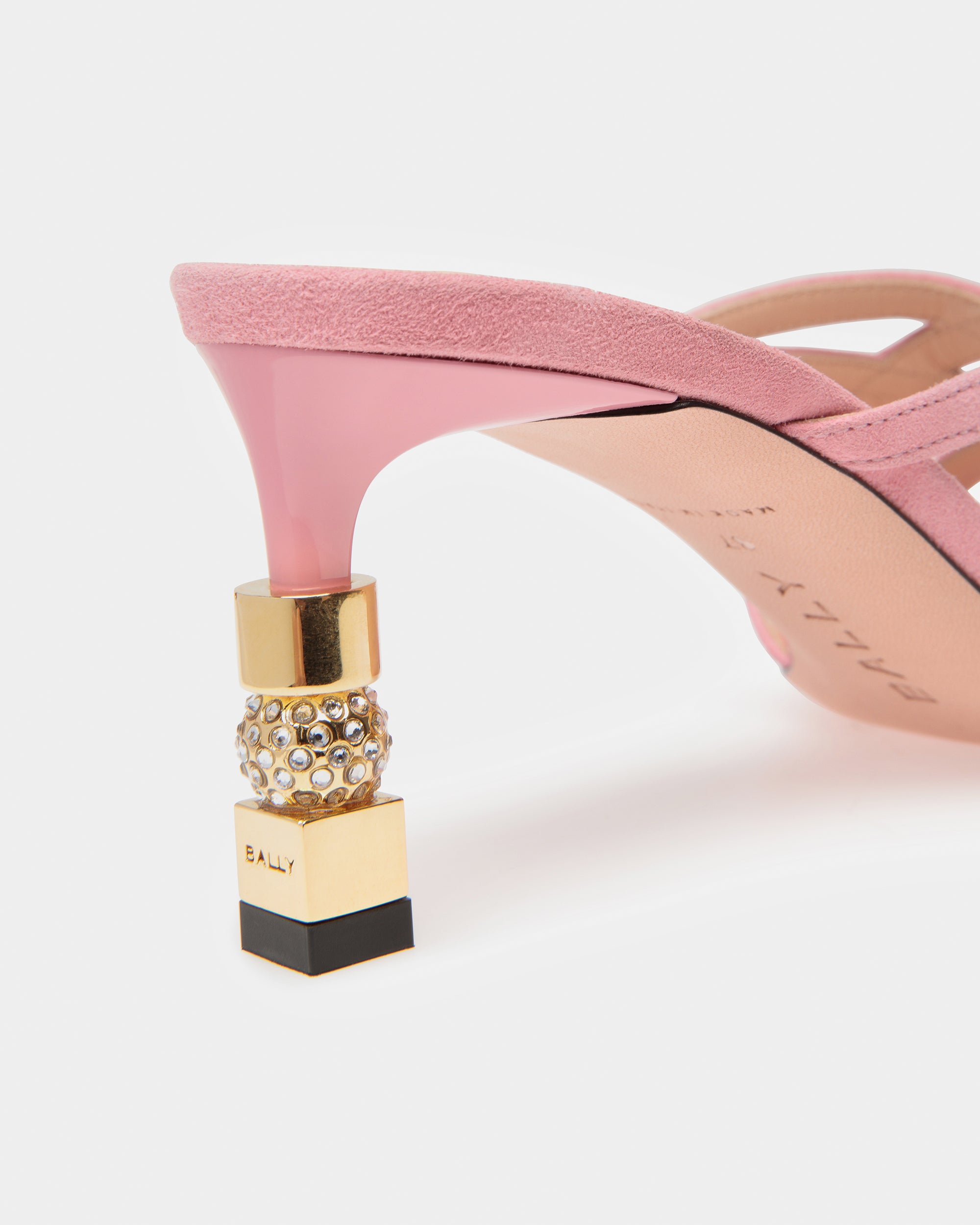 Block Slide Sandal In Suede - Women's - Bally - 03