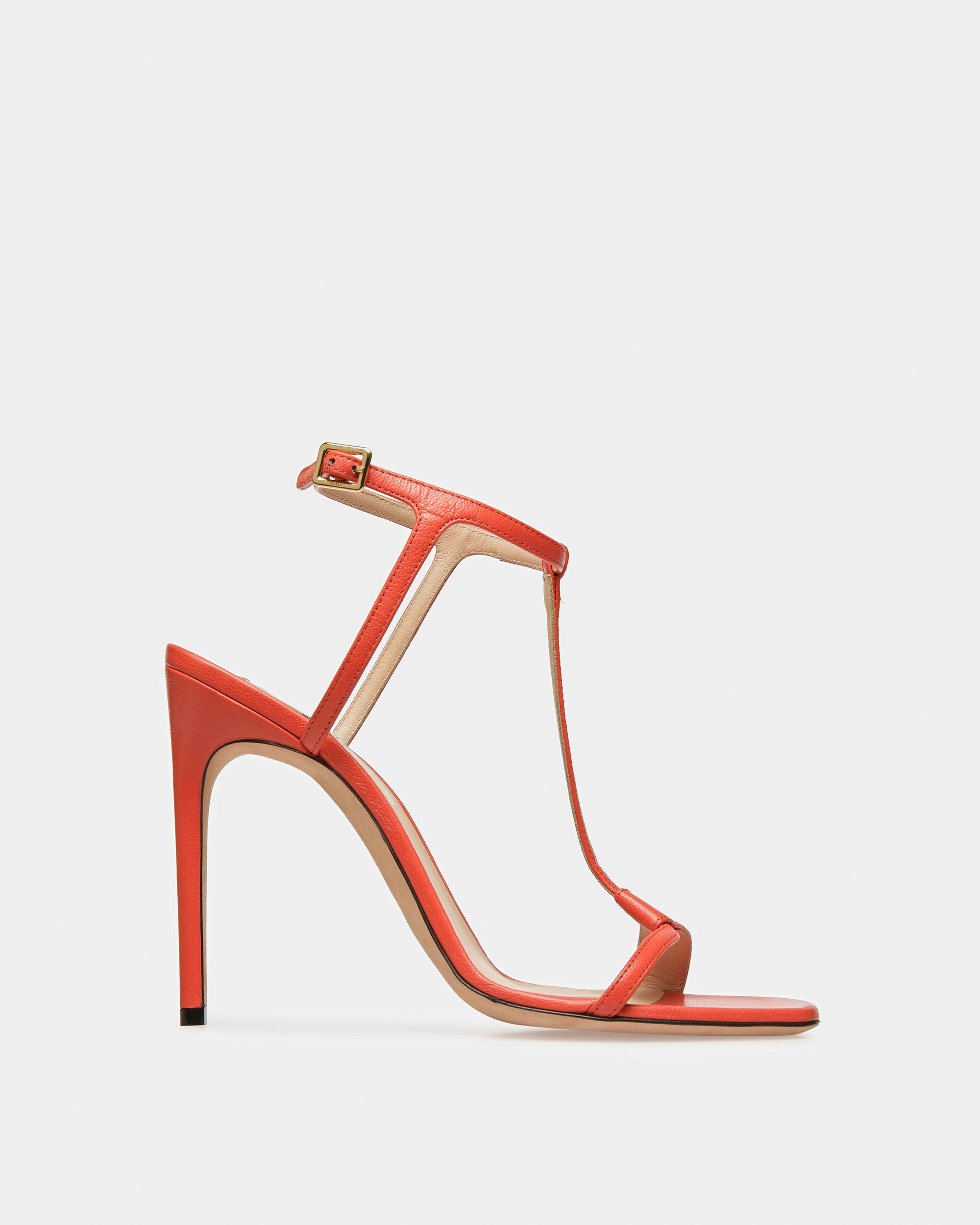 Natalia Leather Sandals In Orange - Women's - Bally - 01