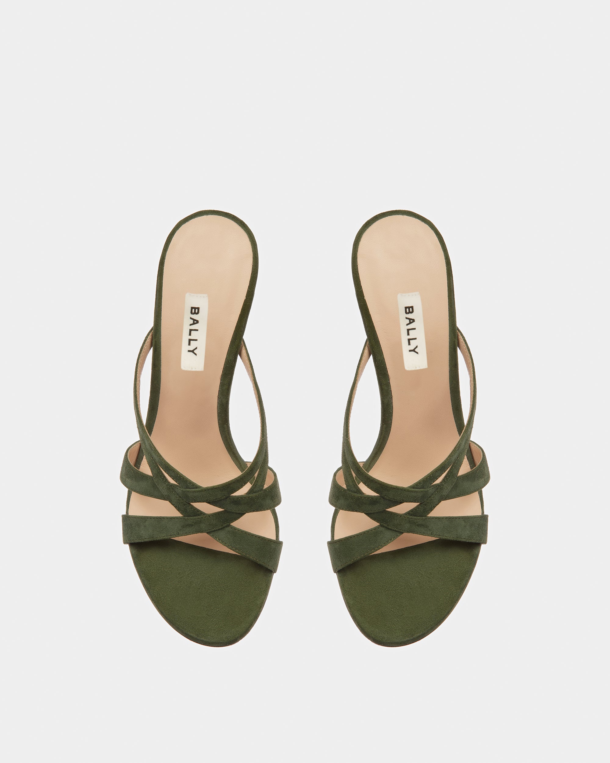 Block Slide Sandal In Suede - Women's - Bally - 02