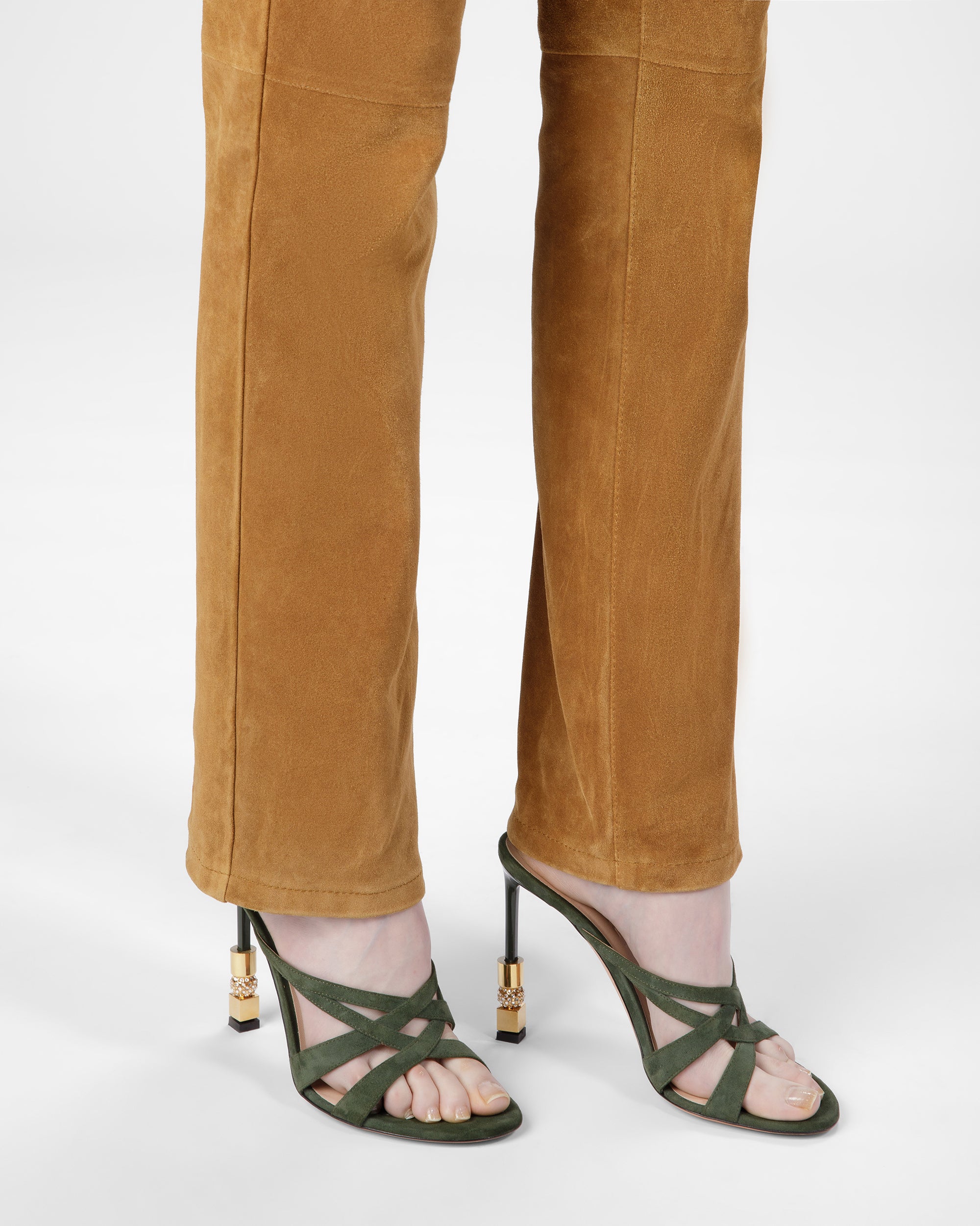 Block Slide Sandal In Suede - Women's - Bally - 06