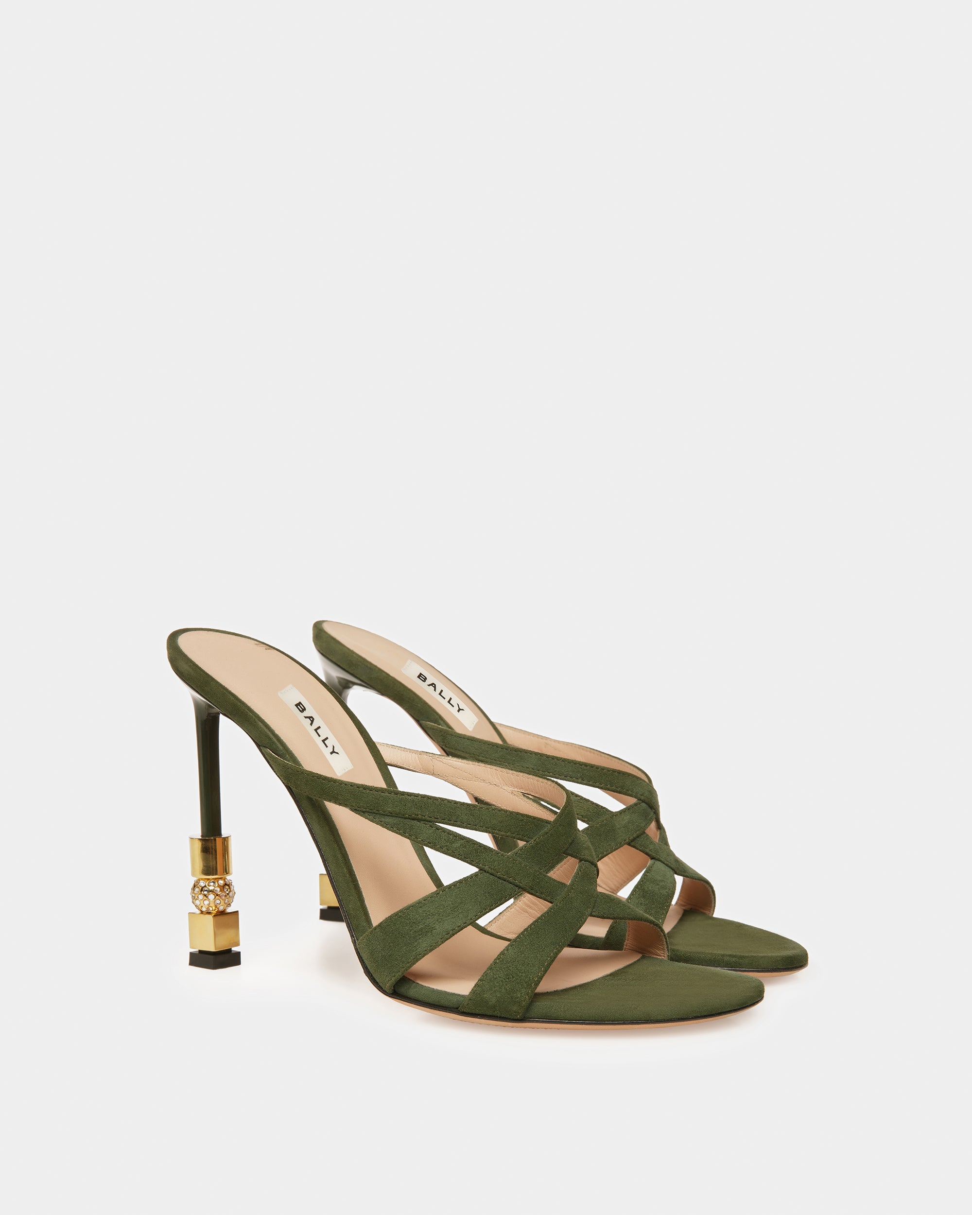 Block Slide Sandal In Suede - Women's - Bally - 07
