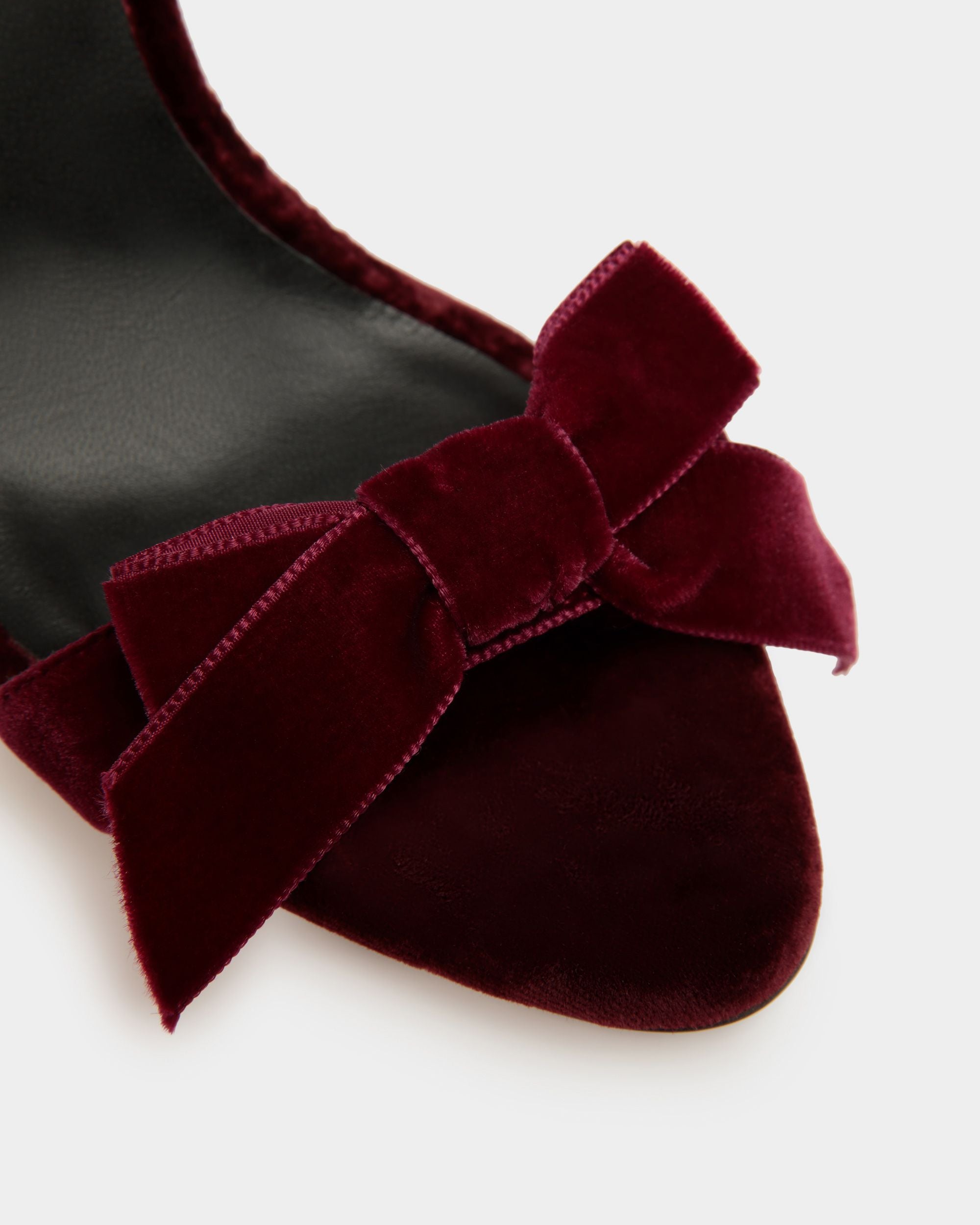 Annita Heeled Sandals In Burgundy Velvet - Women's - Bally - 05