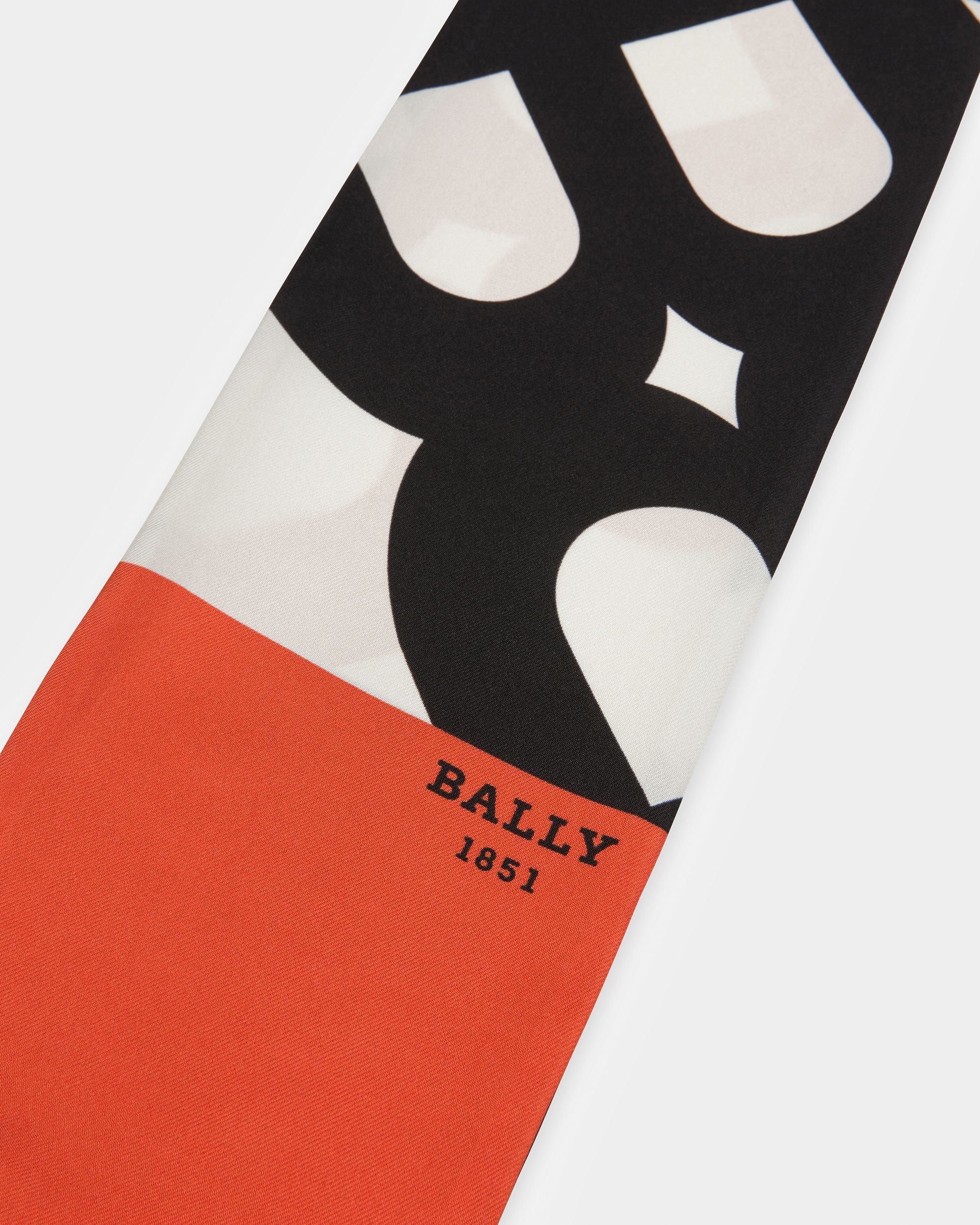 Silk Scarf In Orange River - Women's - Bally - 03