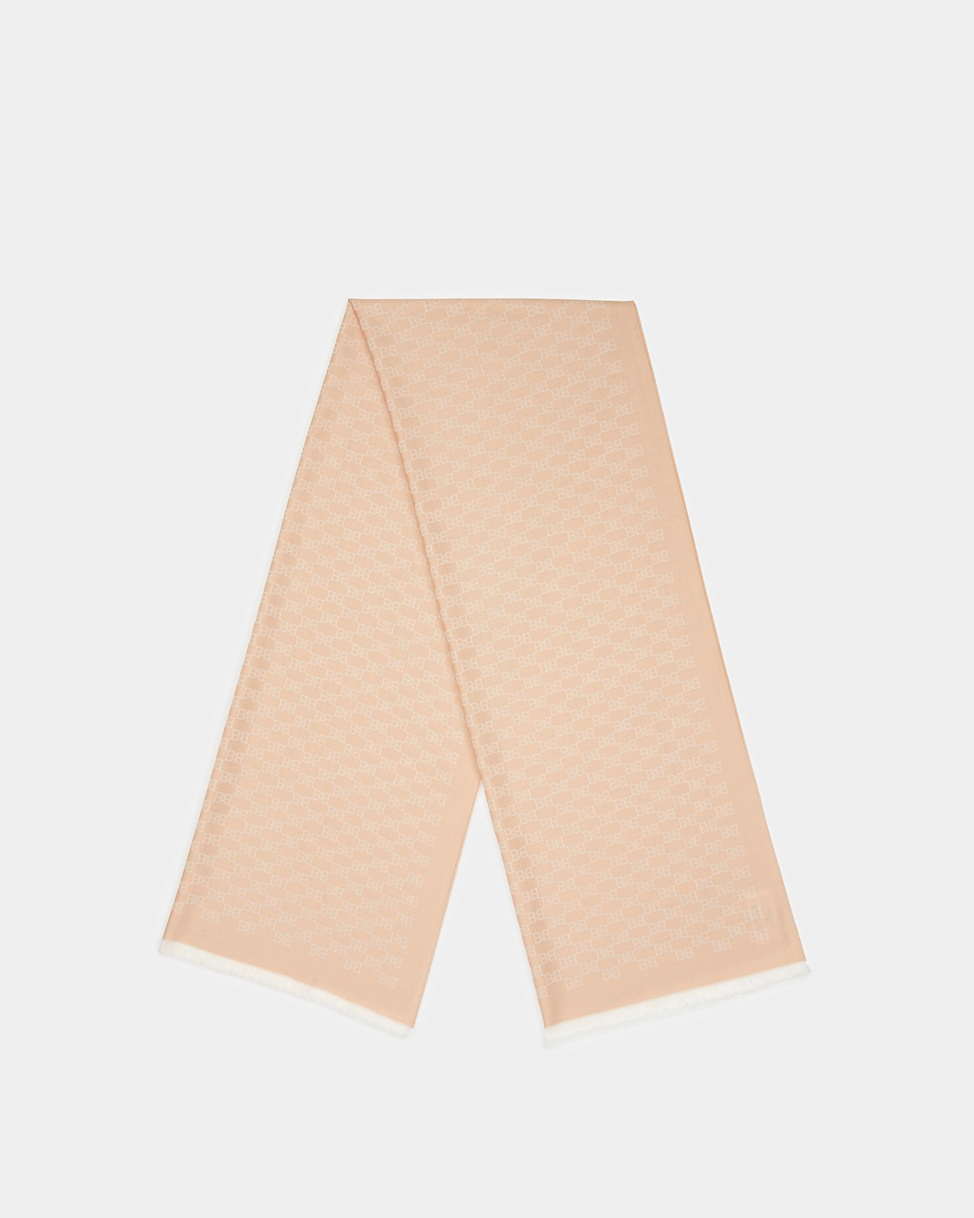 Wool And Silk Scarf In Peach - Women's - Bally - 01