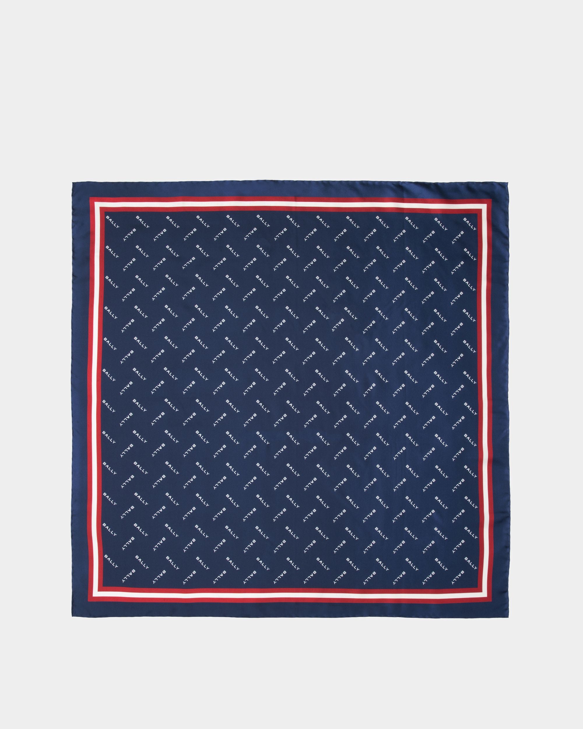 Scarf in Blue Silk - Women's - Bally - 01