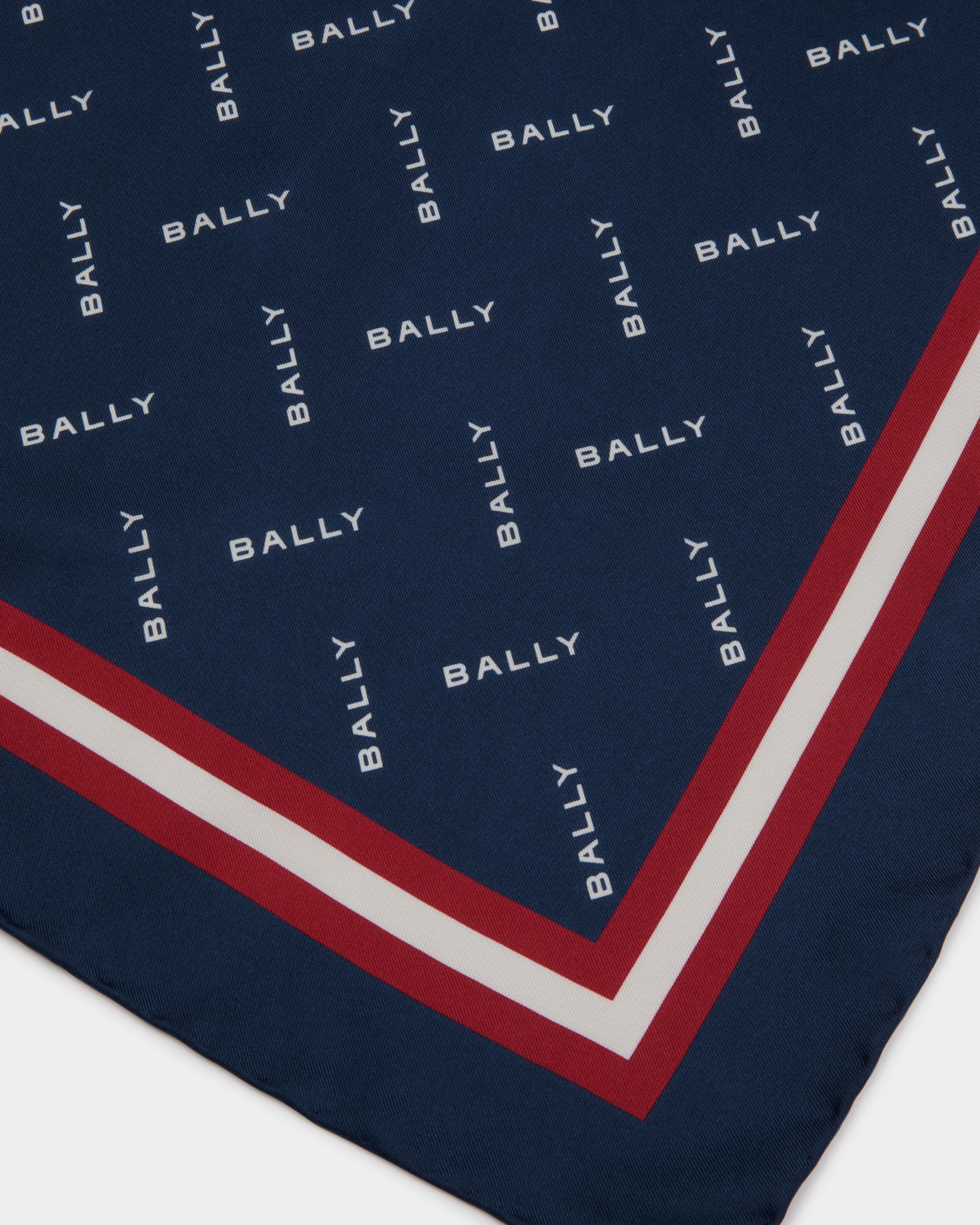 Scarf in Blue Silk - Women's - Bally - 02