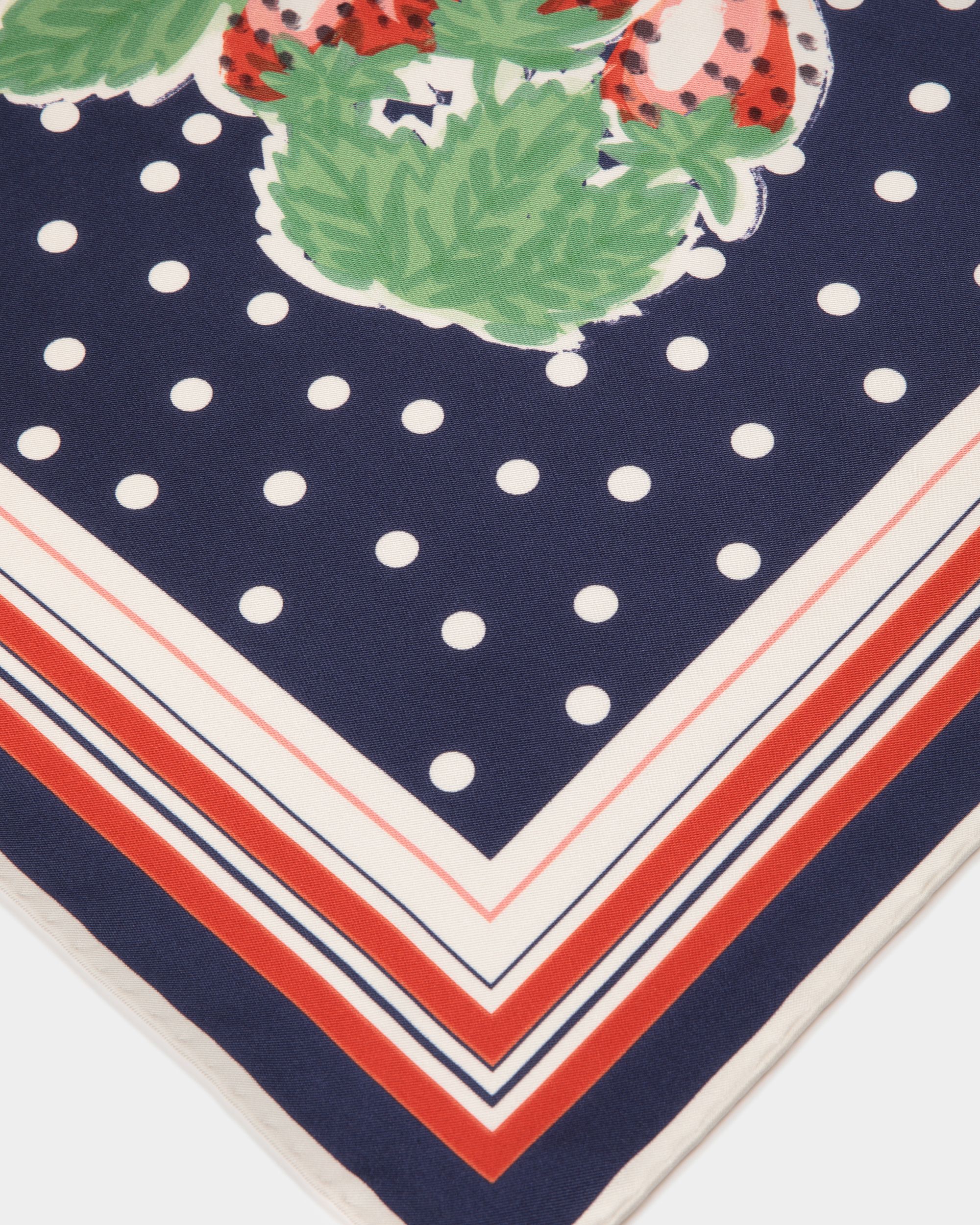 Foulard in Strawberry Print Silk - Women's - Bally - 03