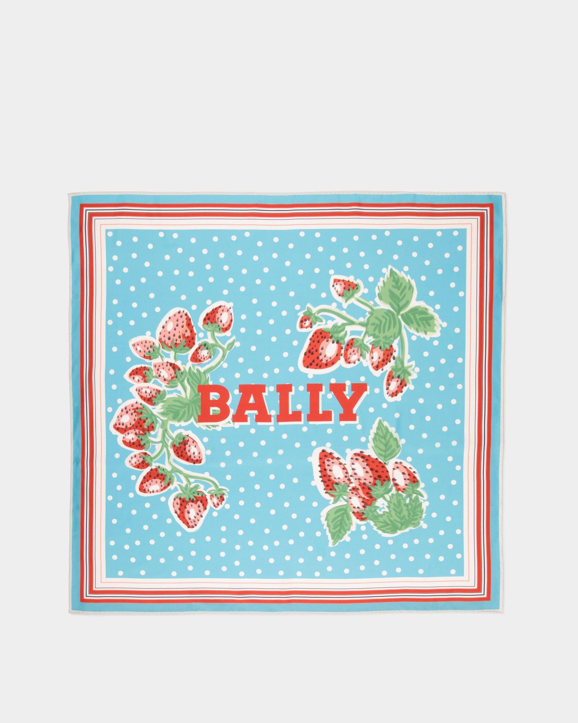 Foulard in Strawberry Print Silk - Women's - Bally - 01