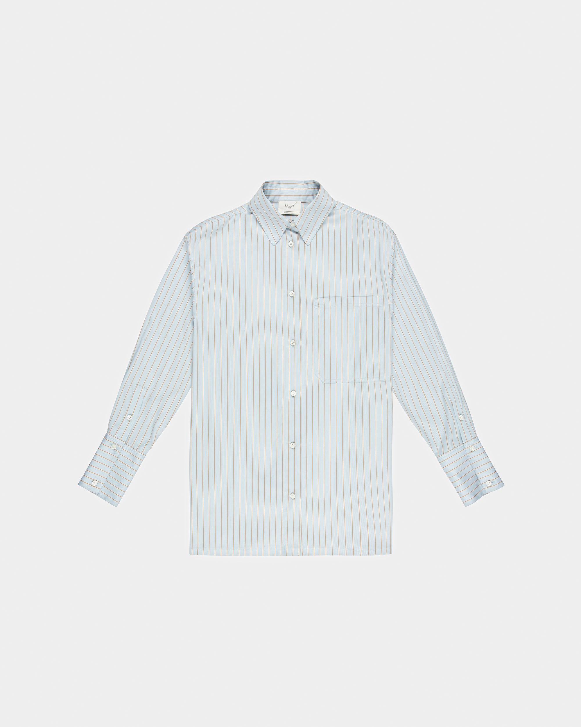 Cotton Shirt In Light Blue - Women's - Bally - 05