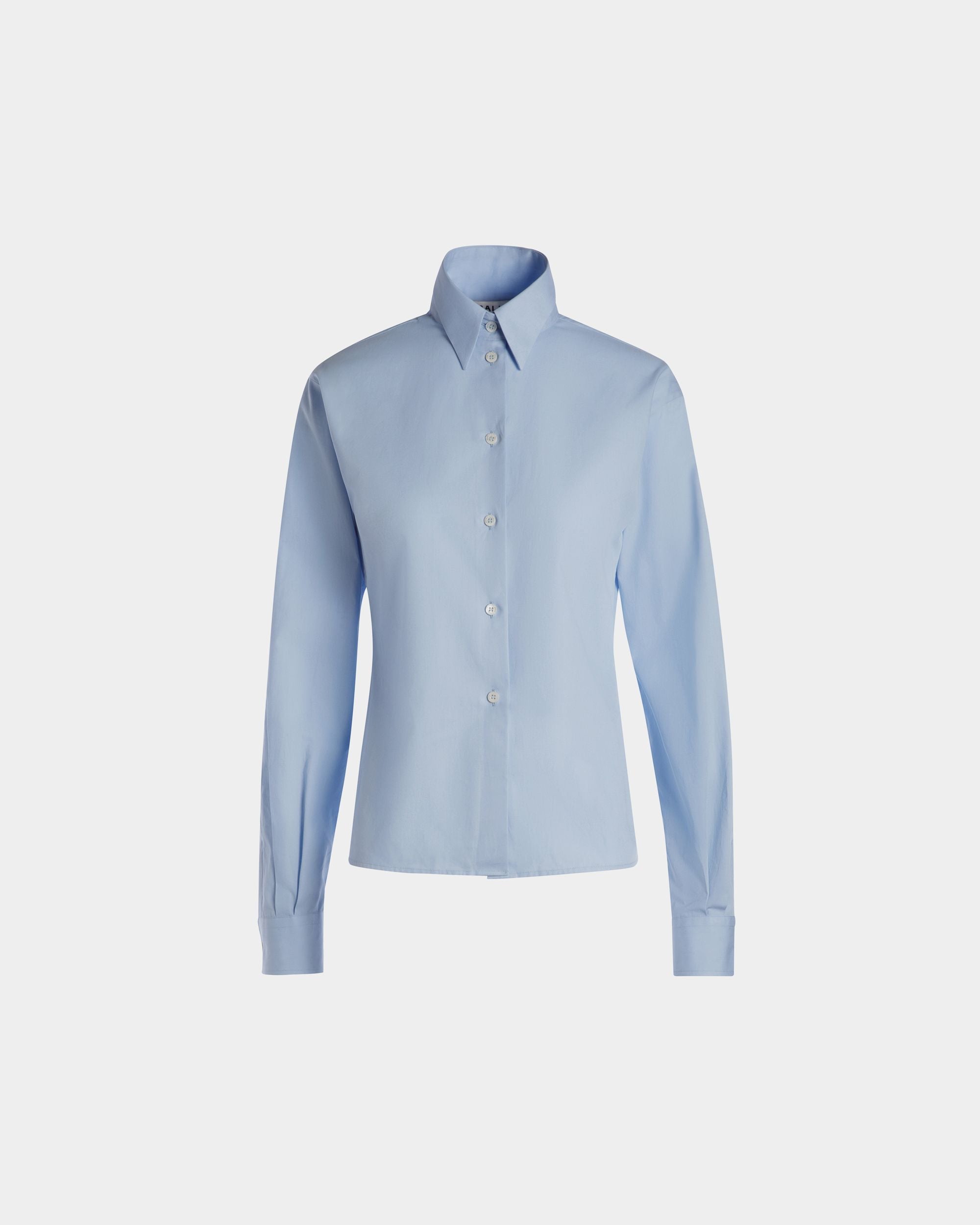 Long Sleeve Shirt In Light Blue Cotton - Women's - Bally - 01