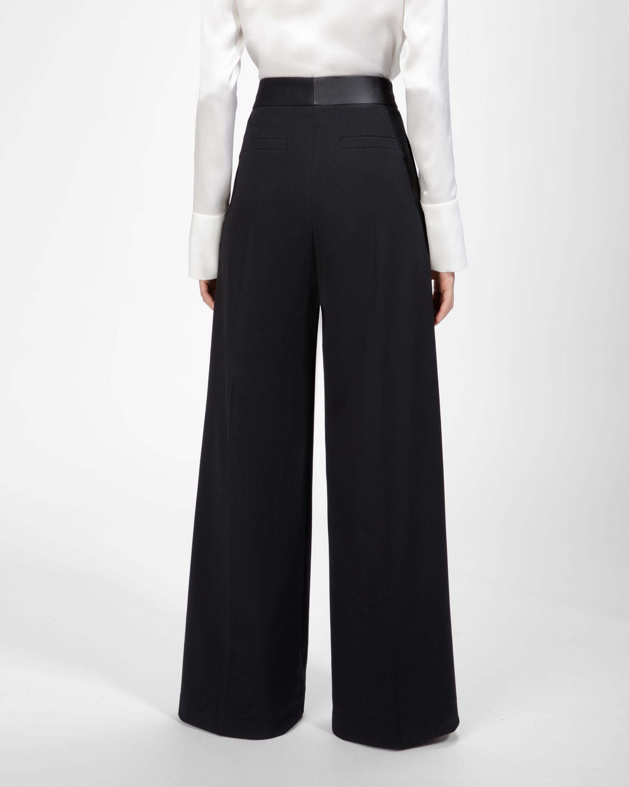 Wool Mix Trousers In Black - Women's - Bally - 03