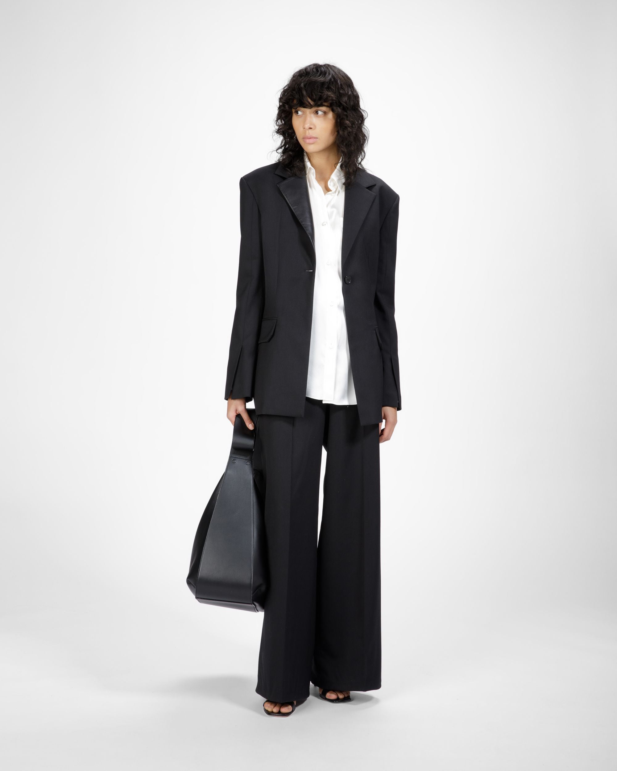 Wool Mix Trousers In Black - Women's - Bally - 05