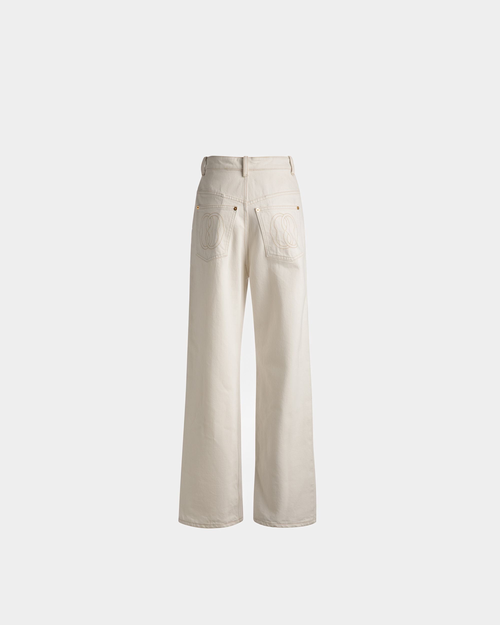 Bleached Jeans In Bone Denim - Women's - Bally - 07
