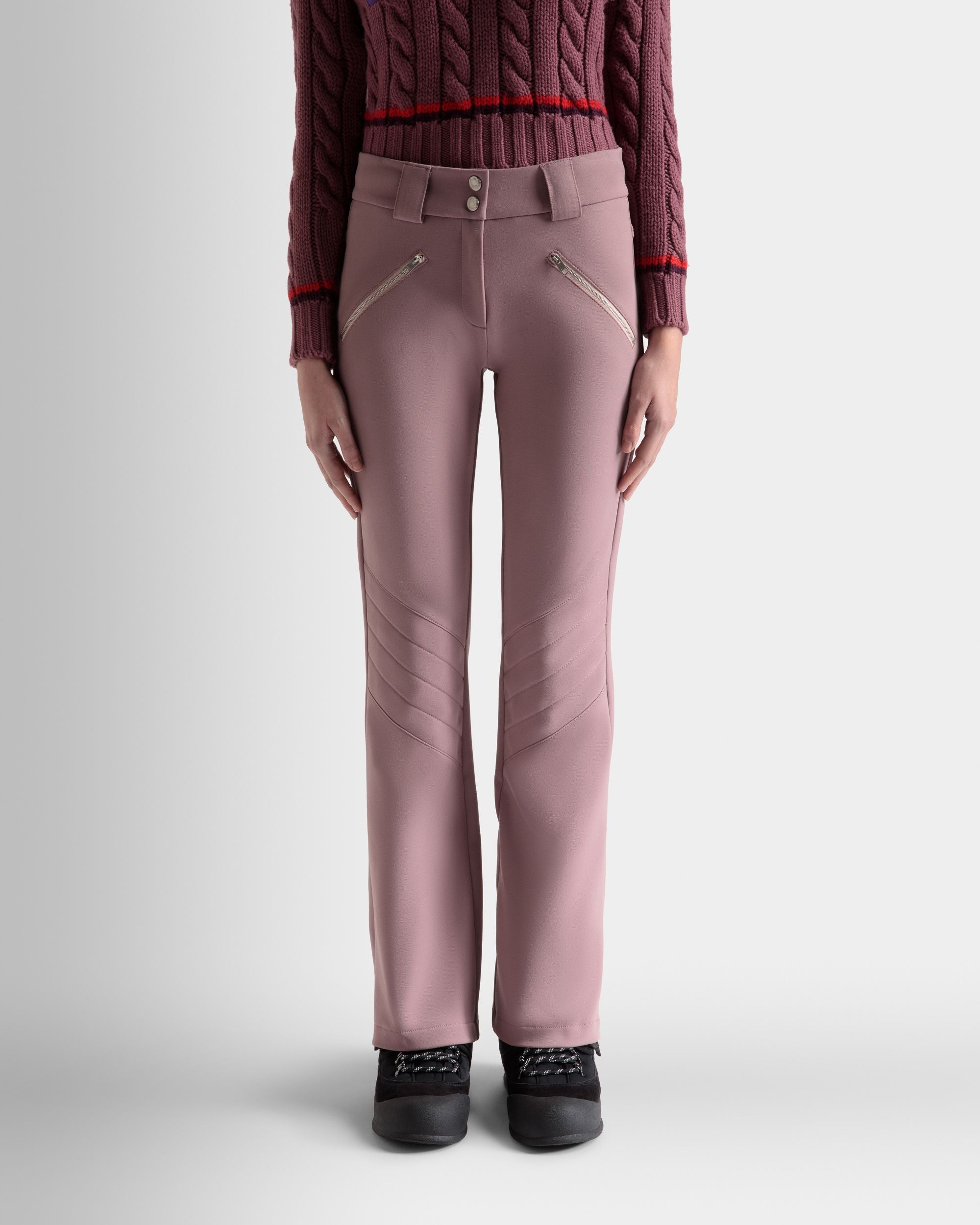 Flared Stretch Pants In Light Pink - Women's - Bally - 03