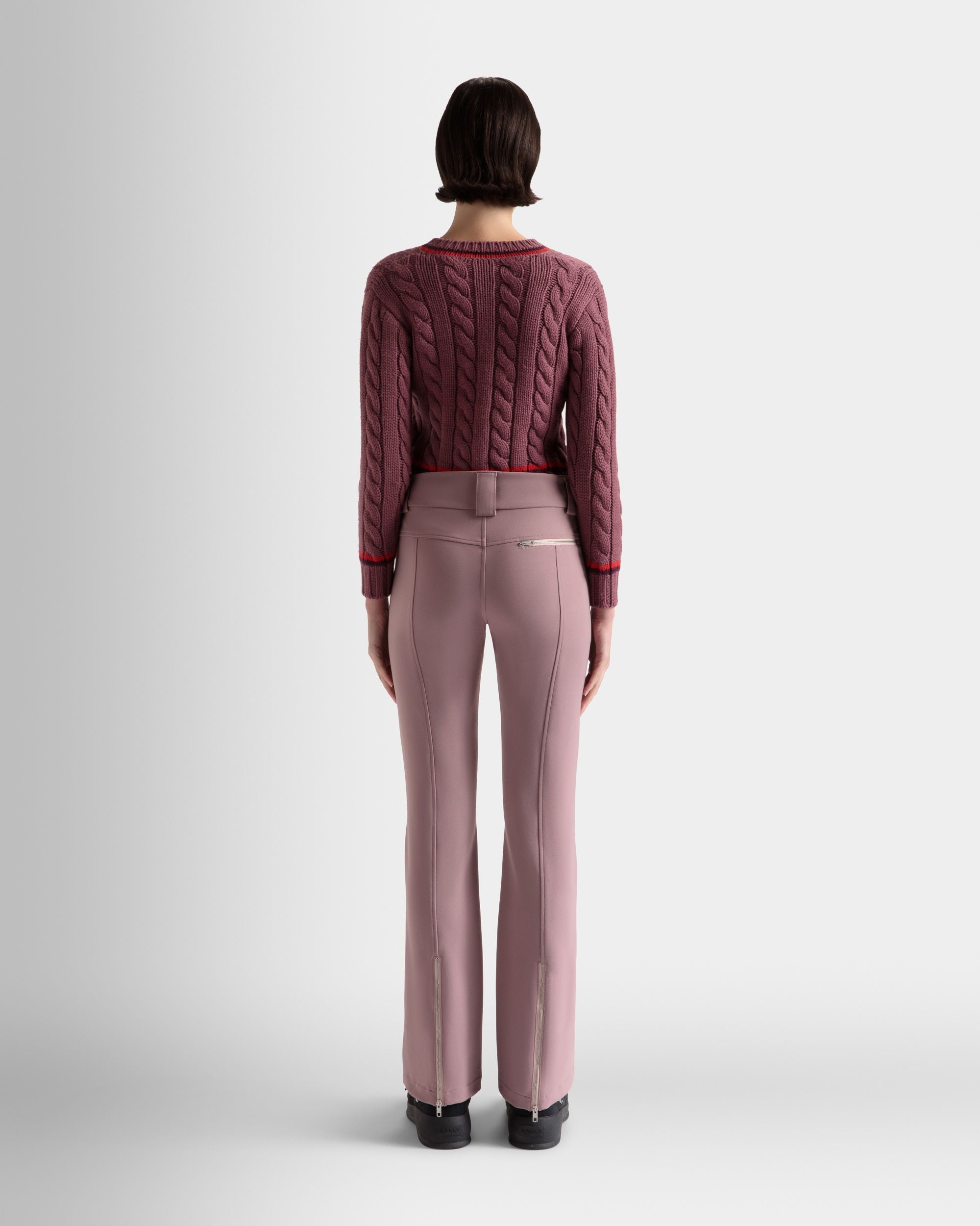 Flared Stretch Pants In Light Pink - Women's - Bally - 06